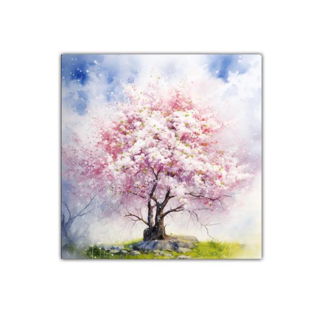 Árbol floreciente con tonos suaves y delicados