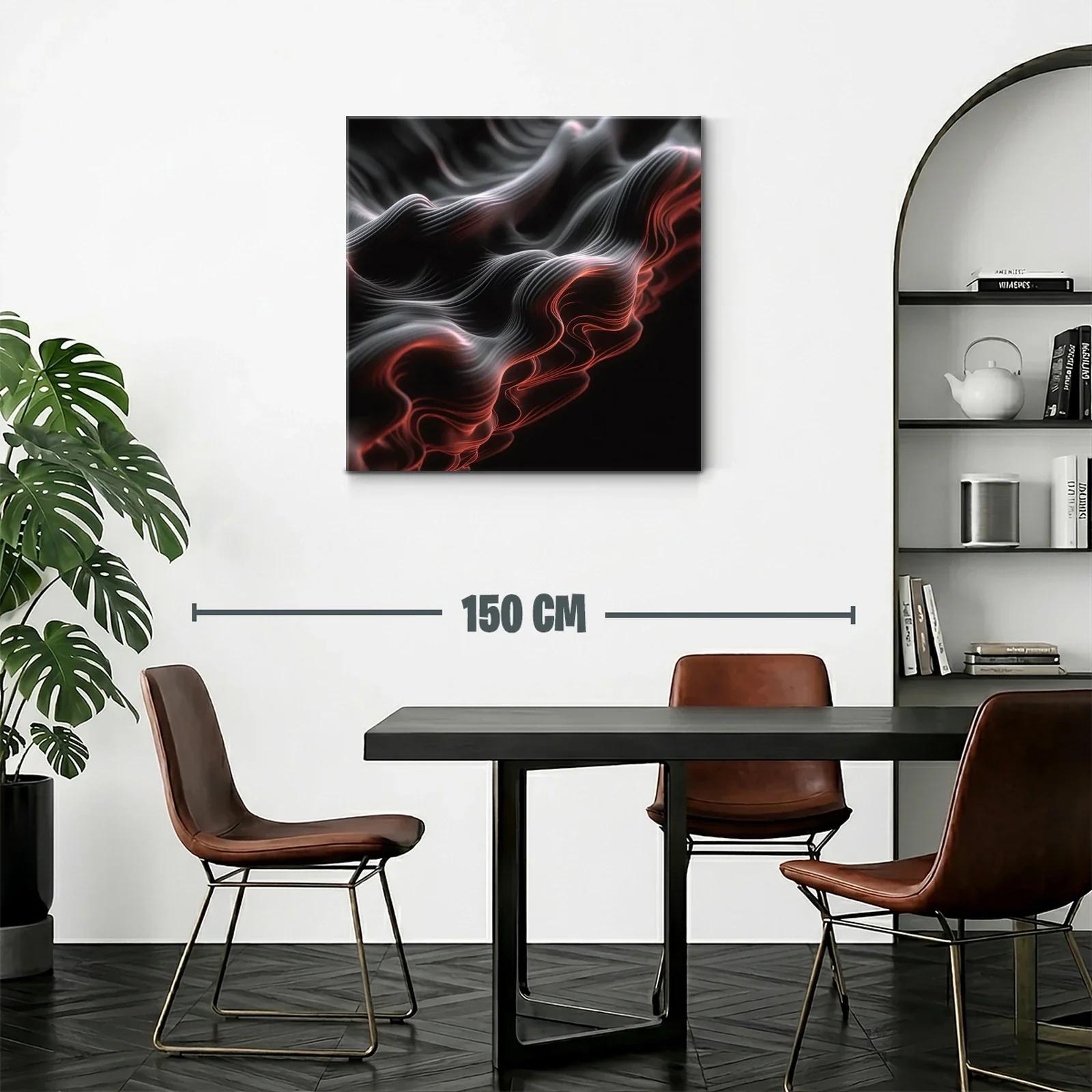 Ondas abstractas con luces cálidas y sombras profundas — miniatura 2
