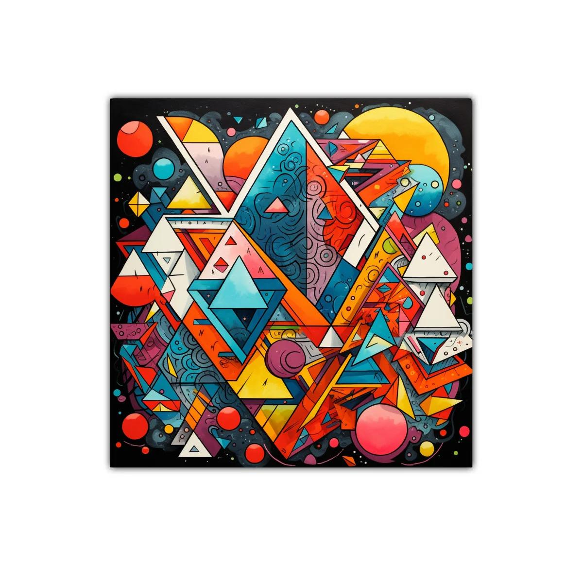 Composición geométrica vibrante con contrastes y profundidad — imagen principal