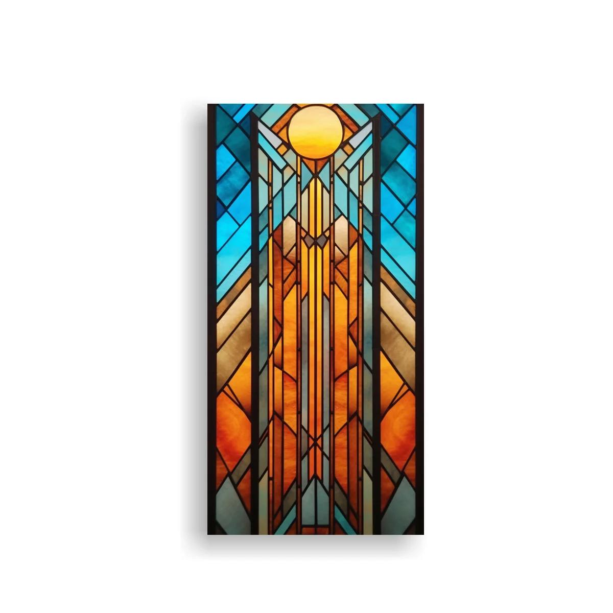 Cuadro sol geométrico art déco