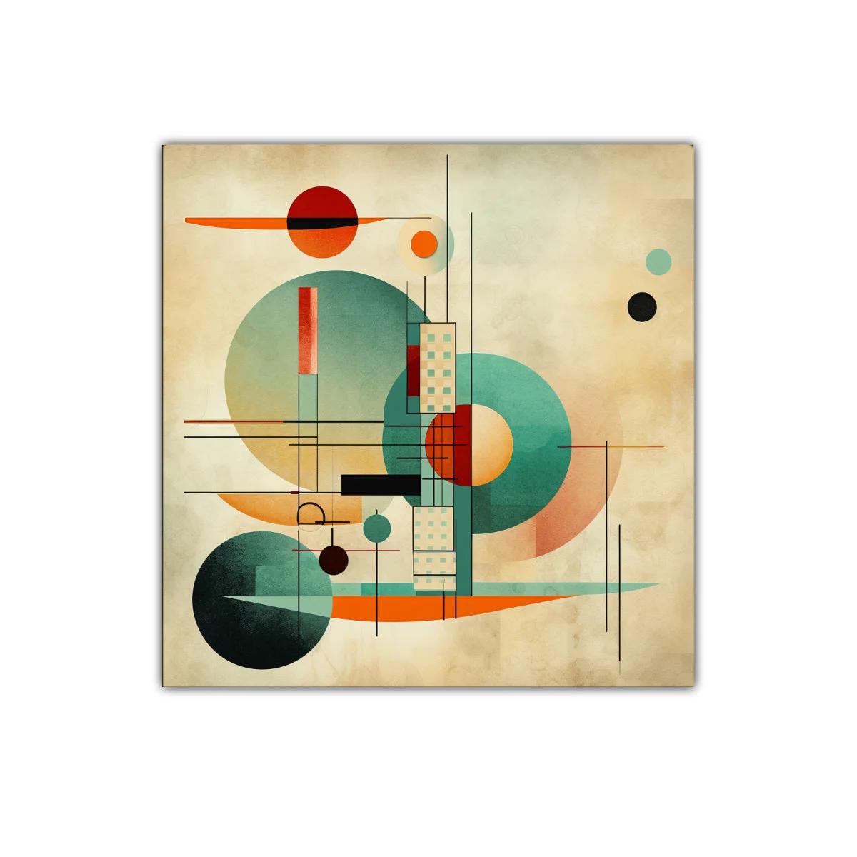 Composición abstracta con formas geométricas y tonos cálidos — imagen principal