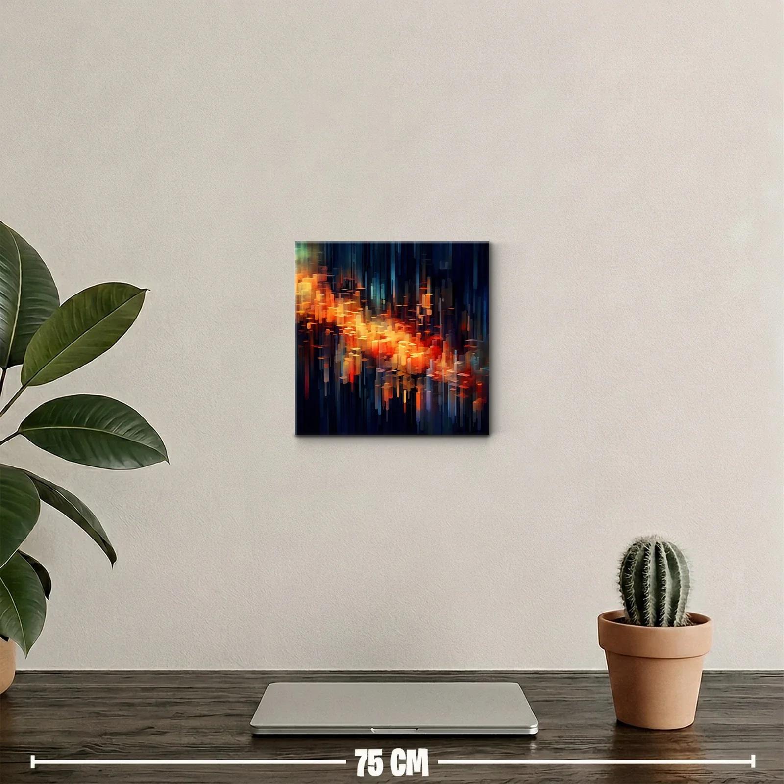 Composición abstracta con luces cálidas y frías vibrantes — miniatura 2