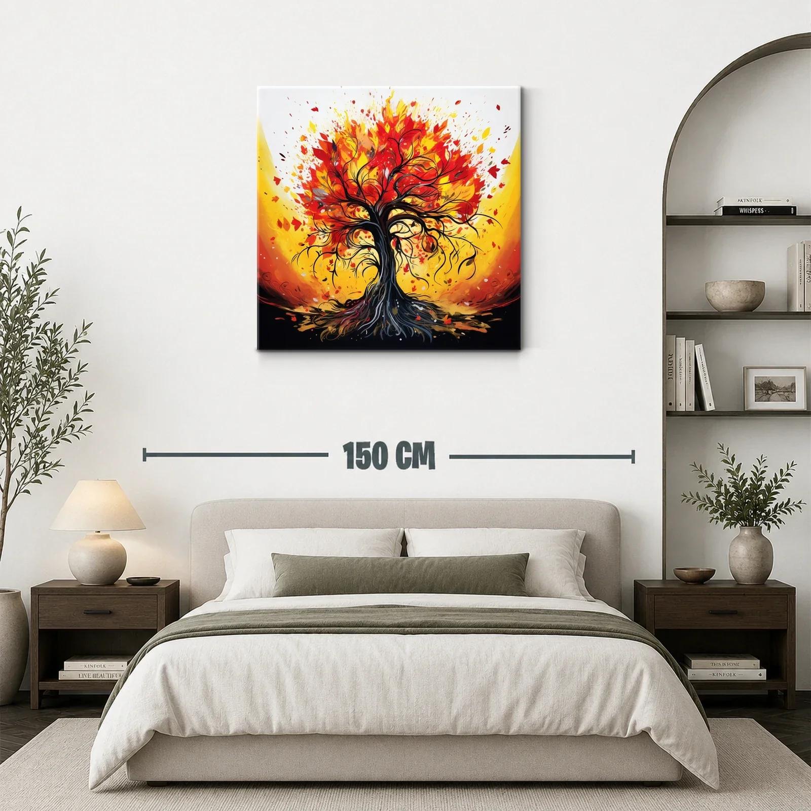 Árbol vibrante con tonalidades cálidas y energía dinámica — miniatura 3