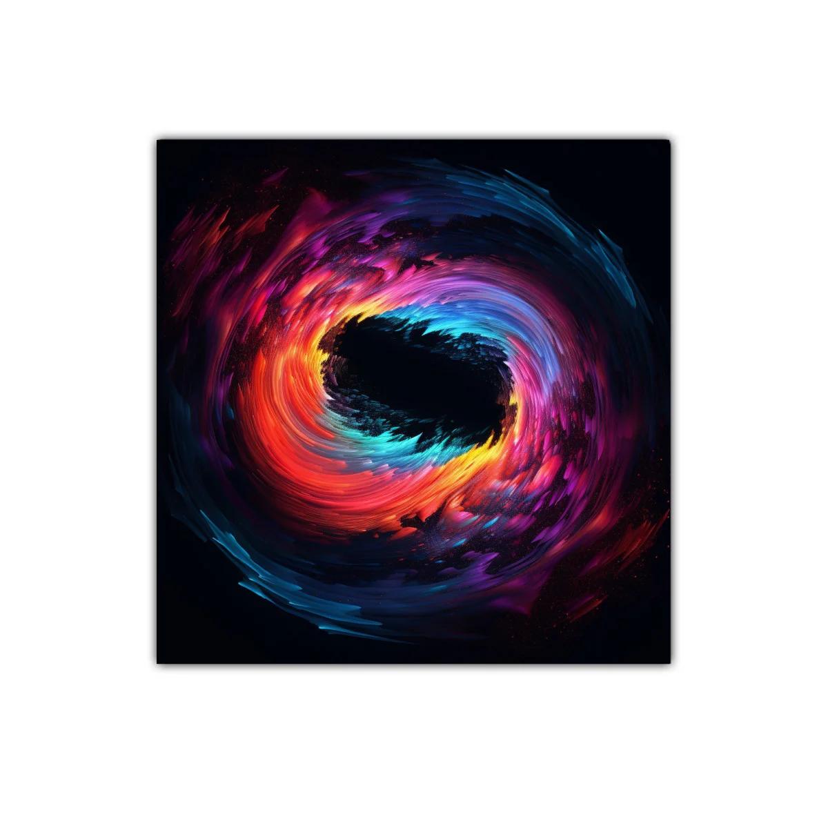 Cuadro abstracto de remolino colorido y energía dinámica