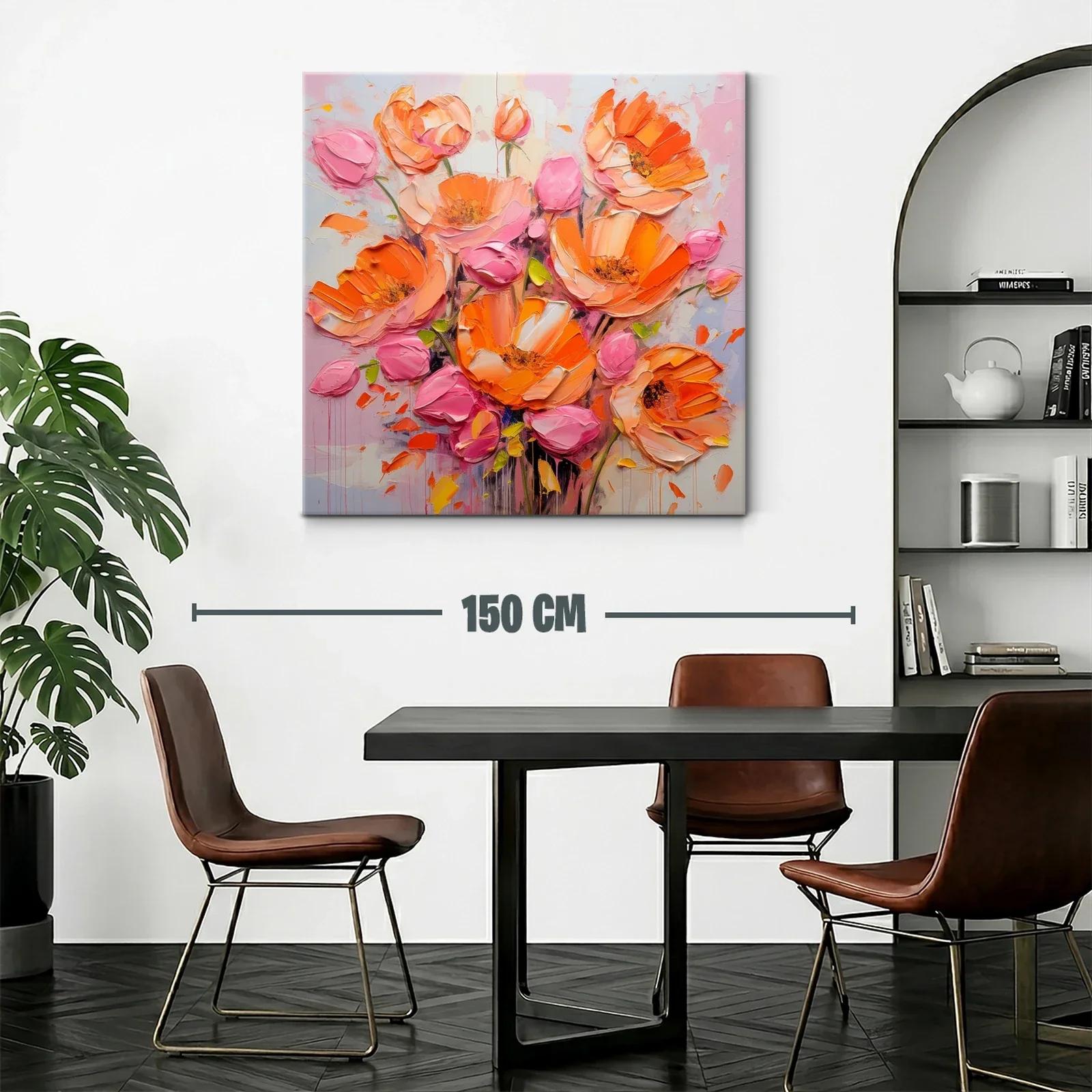 Ramo vibrante de flores en tonos naranjas y rosas — miniatura 2