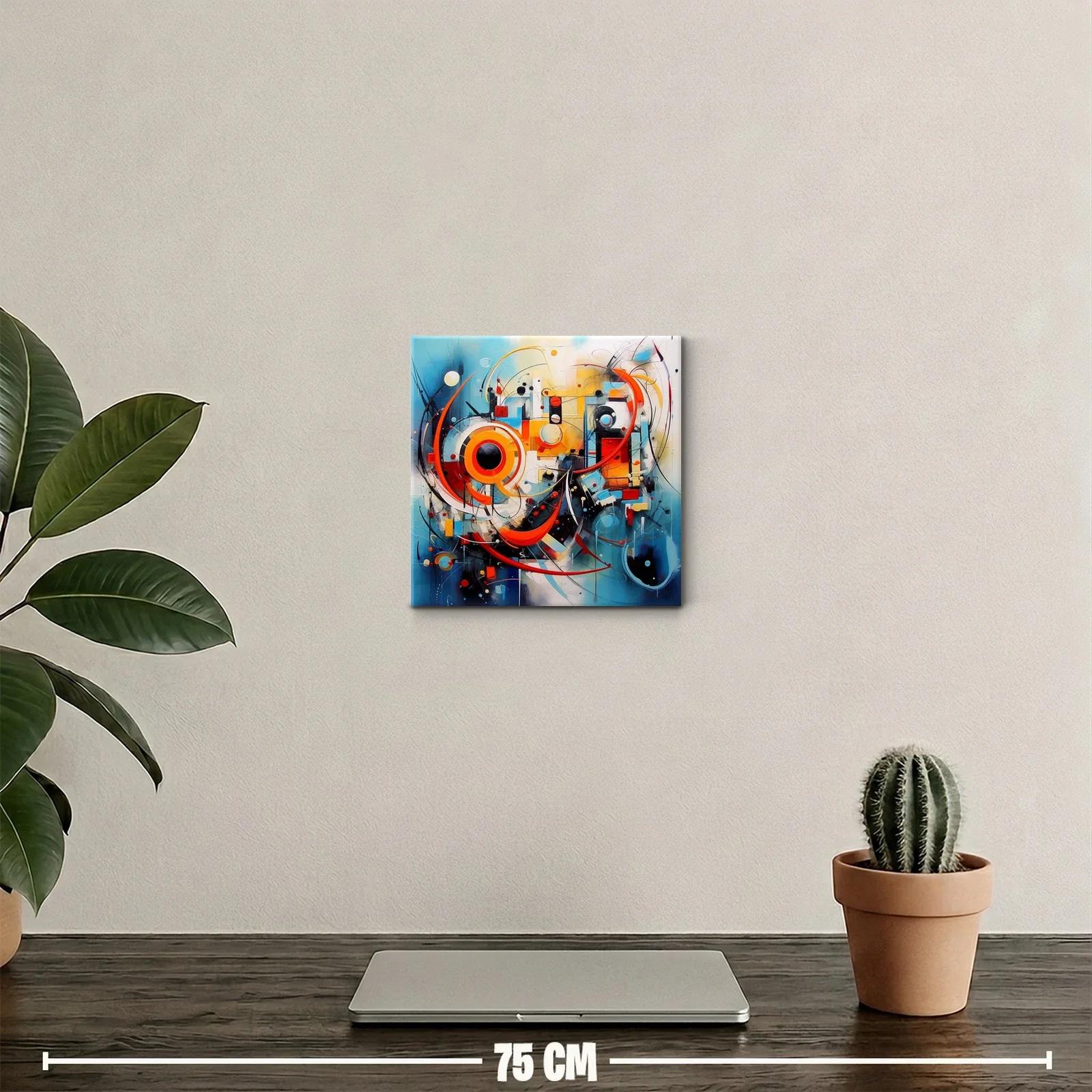 Composición abstracta con círculos y líneas dinámicas — miniatura 2