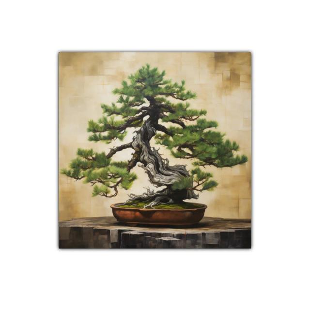 Bonsái Verde con Tronco Retorcido en Ambiente Natural