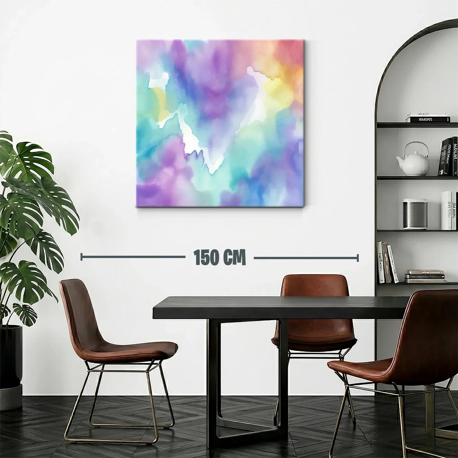 Cuadro abstracto en tonos pastel para ambientes suaves — miniatura 2