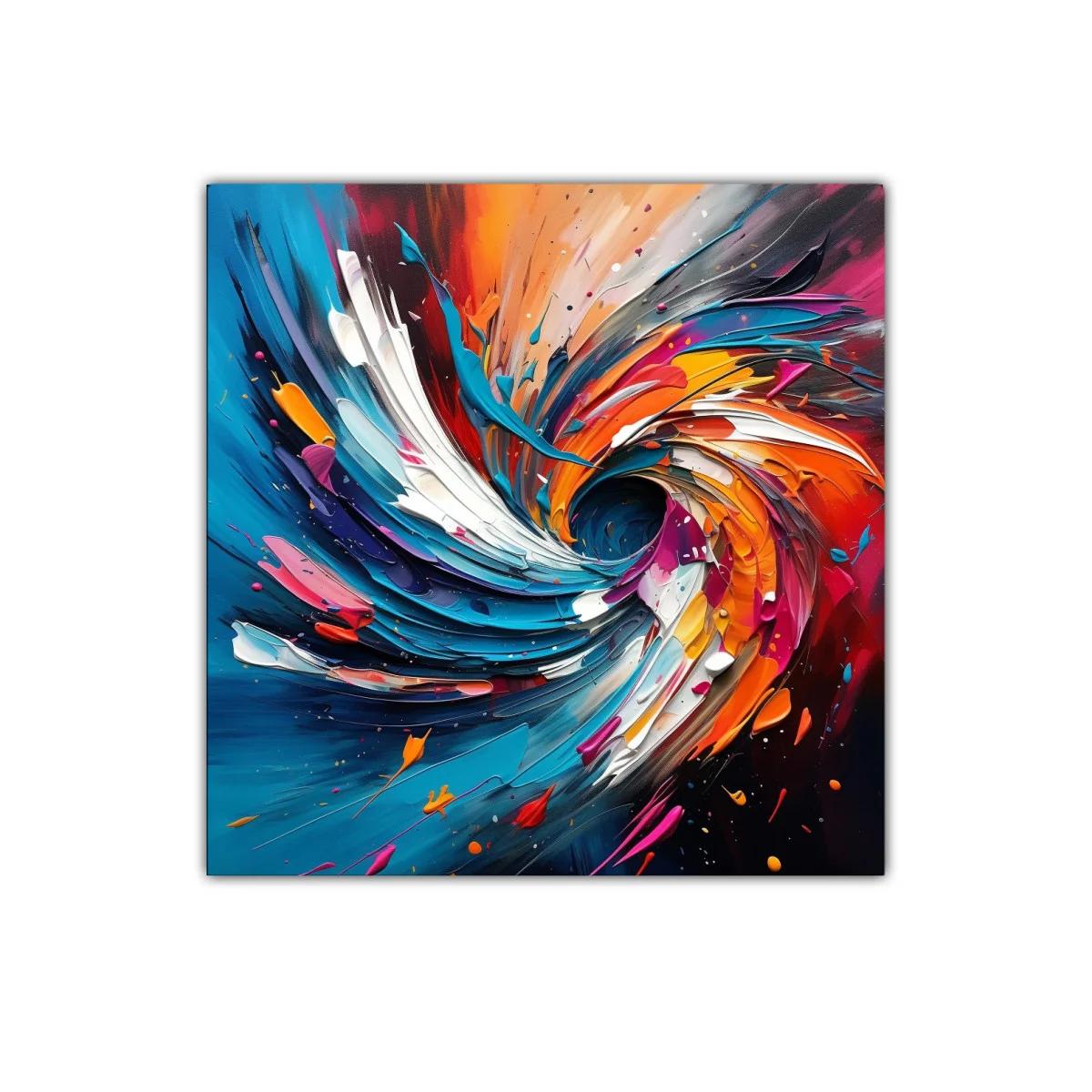 Cuadro abstracto de remolino colorido y dinámico — imagen principal