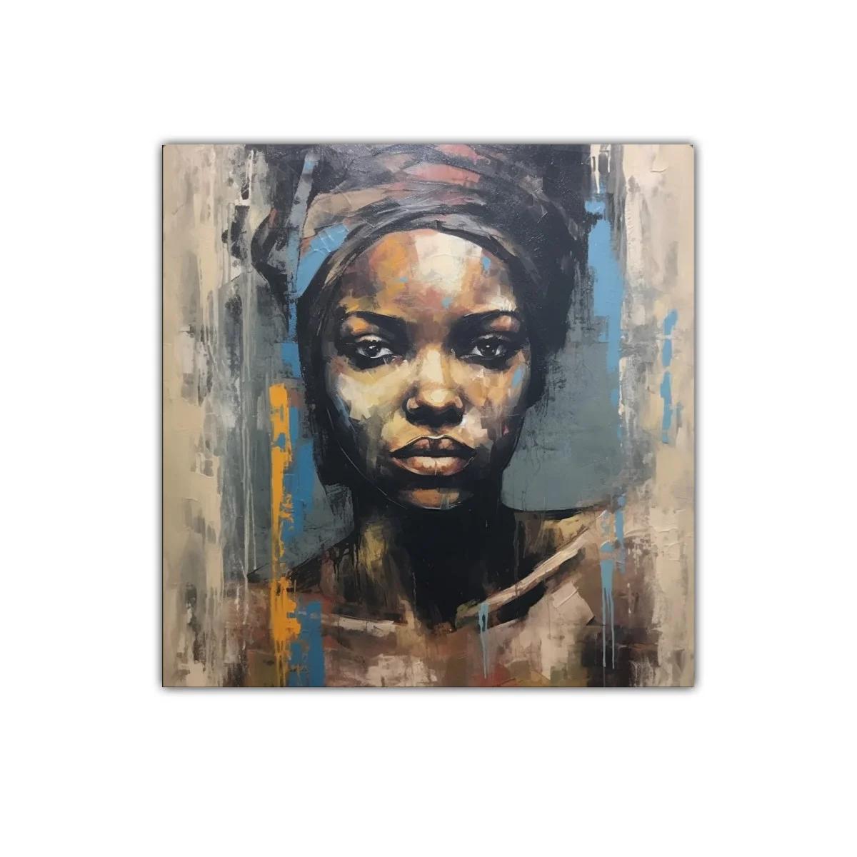 Impactante retrato femenino con expresivos tonos cálidos y fríos — imagen principal