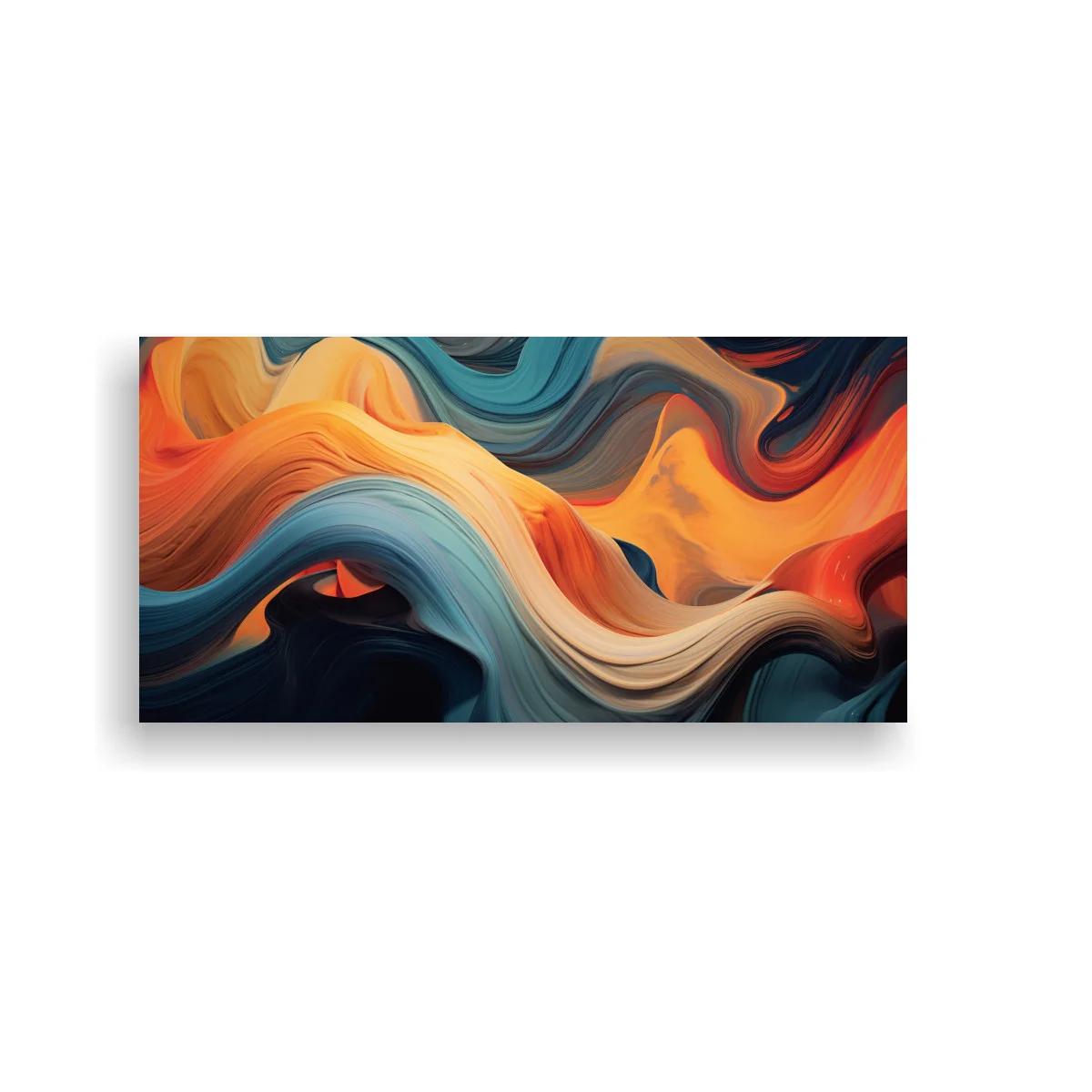 Cuadro ondas fluidas abstractas con cintas de color entrelazadas — imagen principal