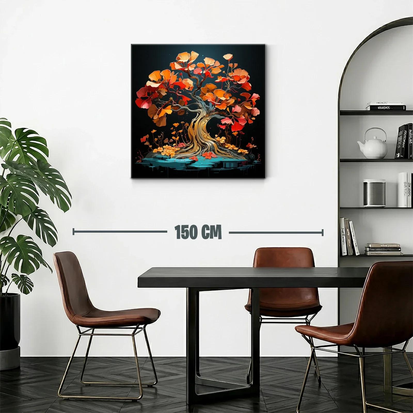 Árbol mágico con hojas en tonos cálidos y vibrantes — miniatura 2