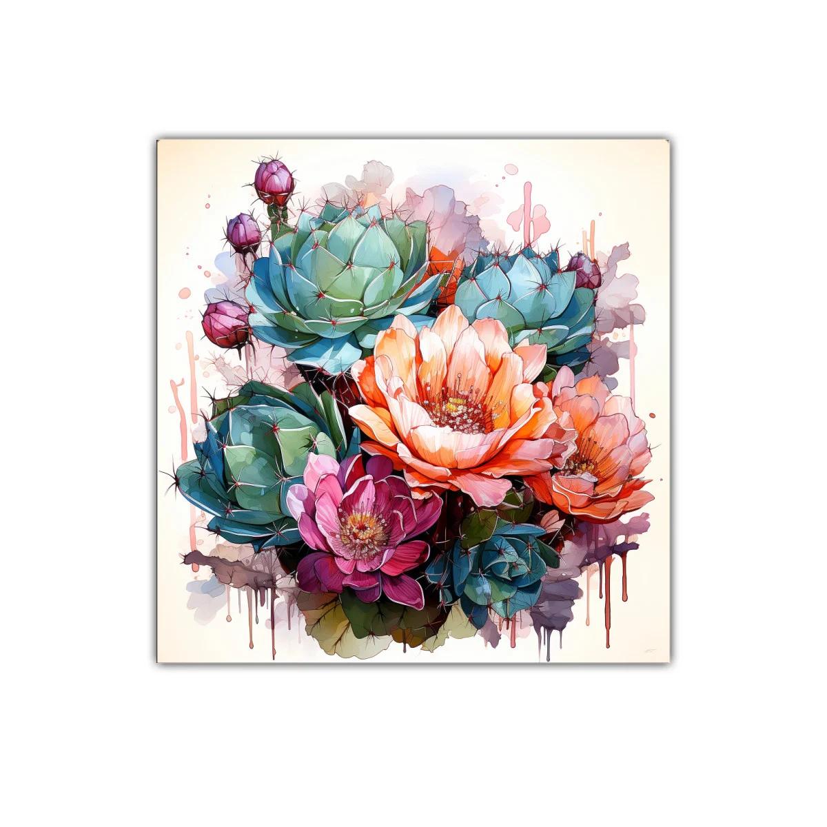 Cuadro floral con colores vibrantes y detalles delicados — imagen principal