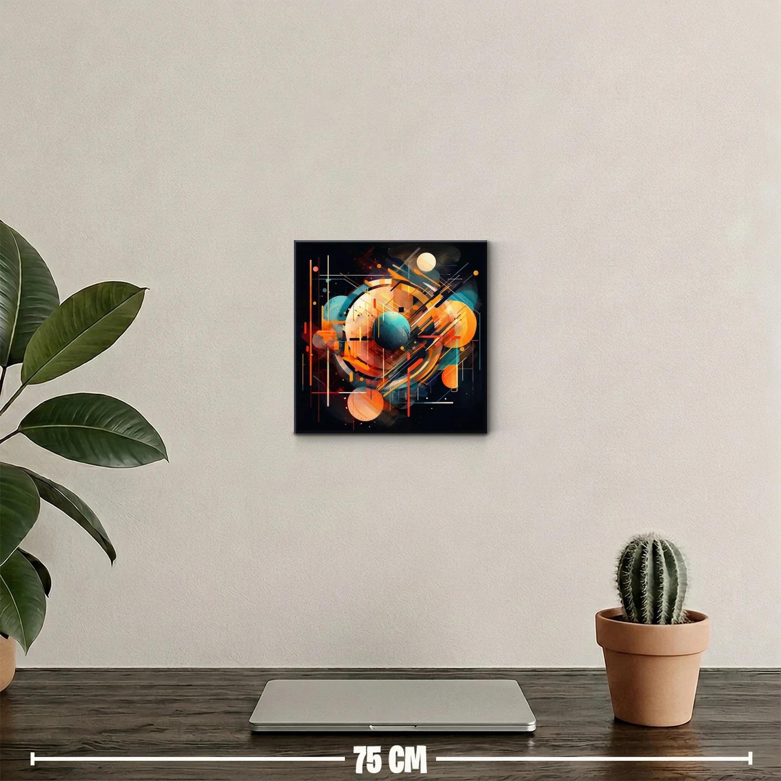 Composición abstracta geométrica con esferas y líneas dinámicas — miniatura 2