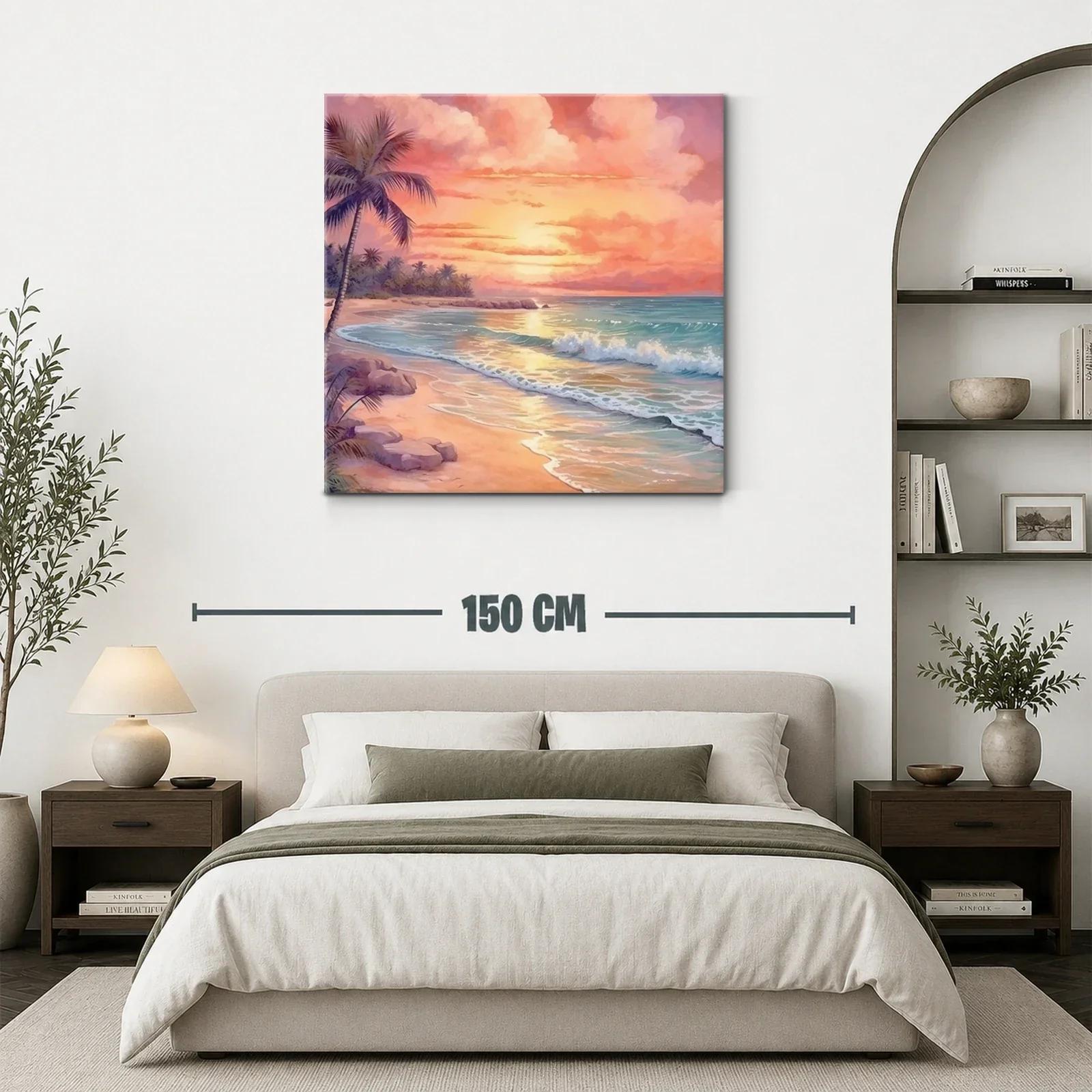 Atardecer Tropical con Palmera en Playa Serena — miniatura 3