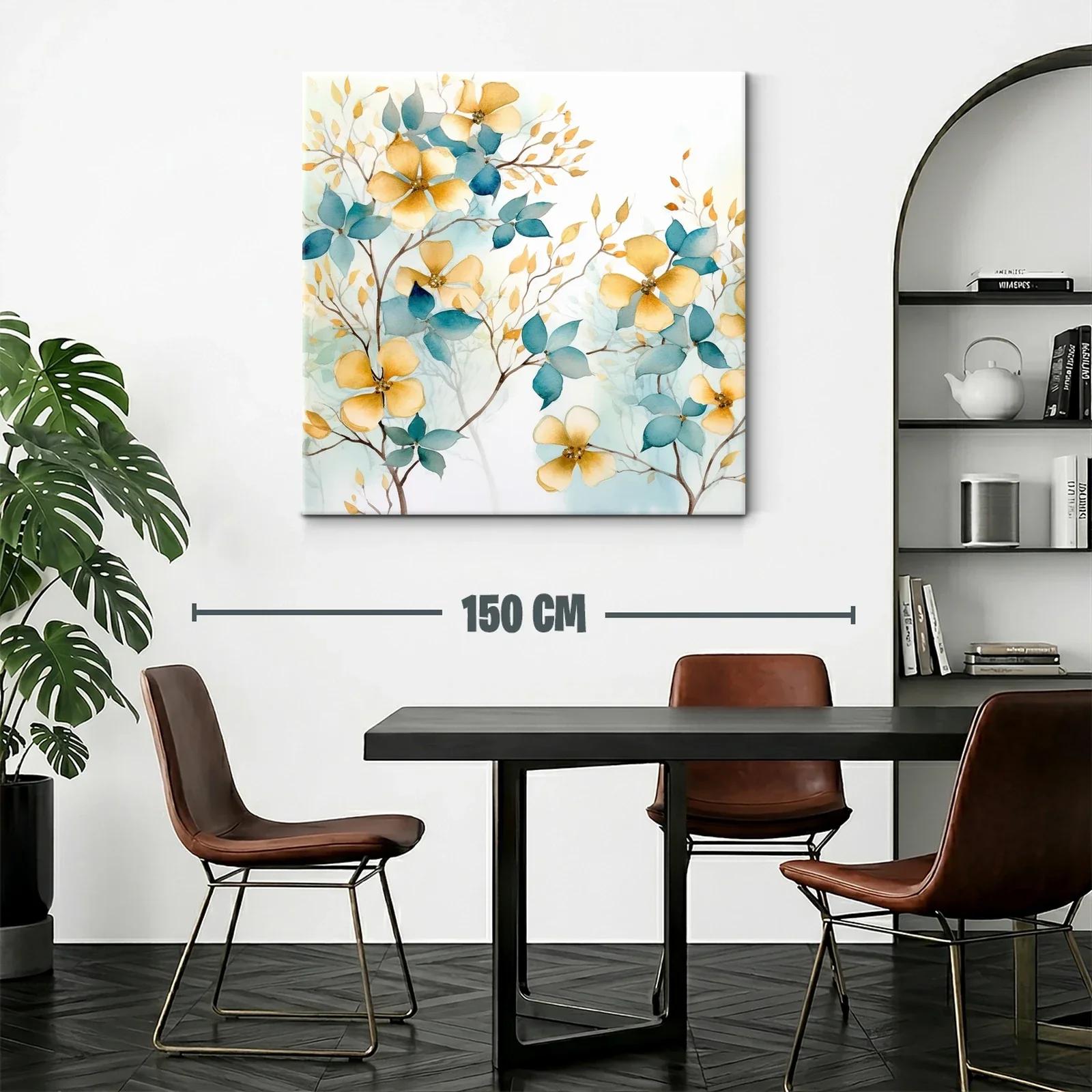 Cuadro floral con elegancia y tonos suaves naturales — miniatura 2