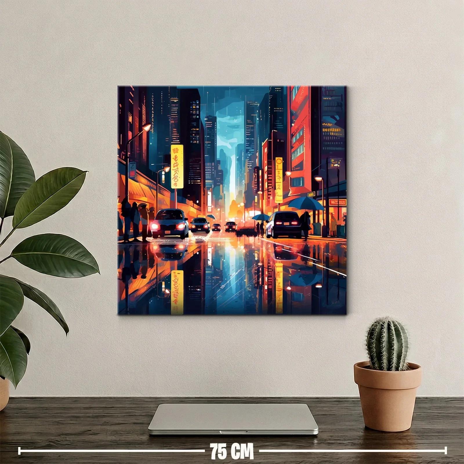 Atardecer urbano con reflejos vibrantes en la ciudad — miniatura 2
