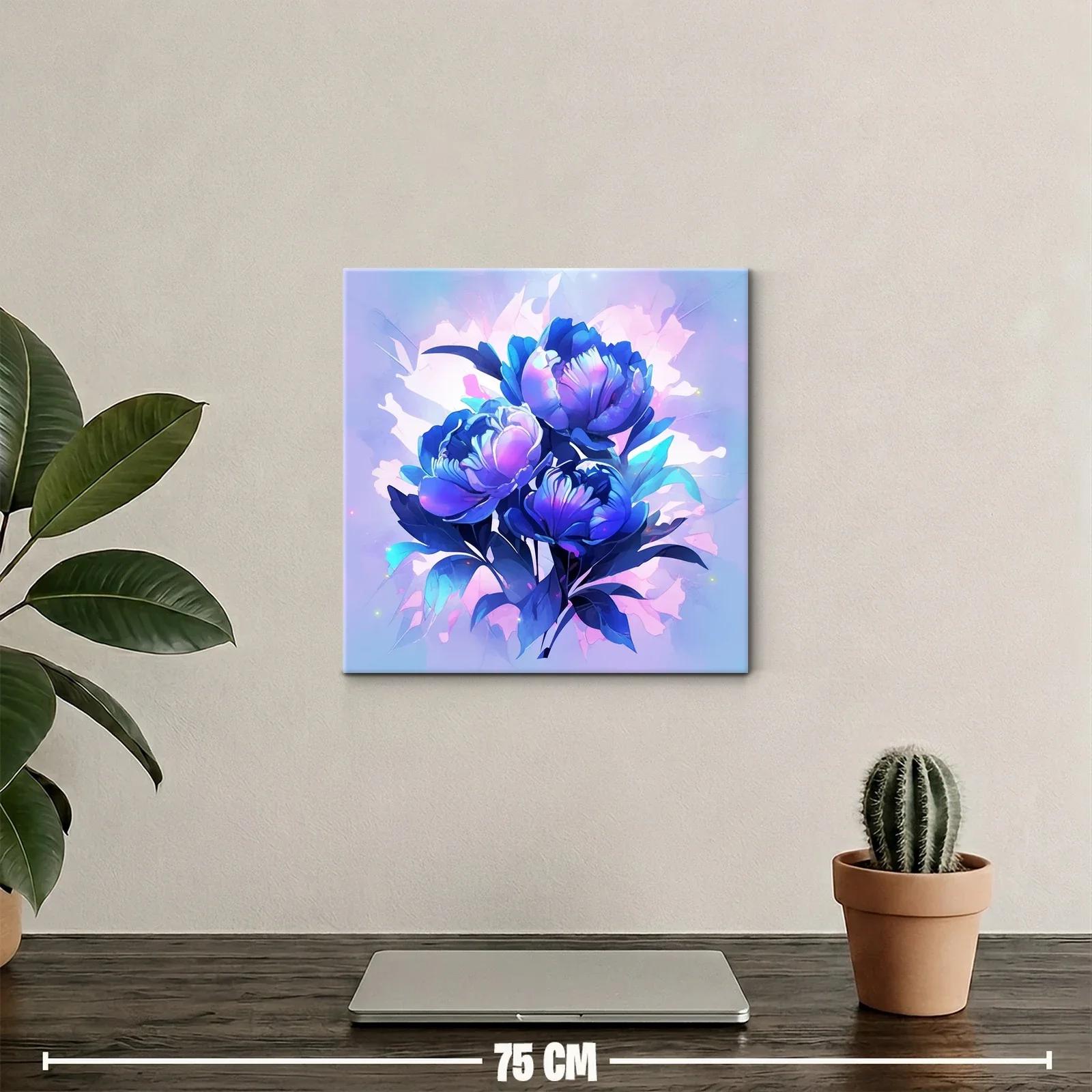 Ramo de flores en tonos azul y violeta vibrante — miniatura 2