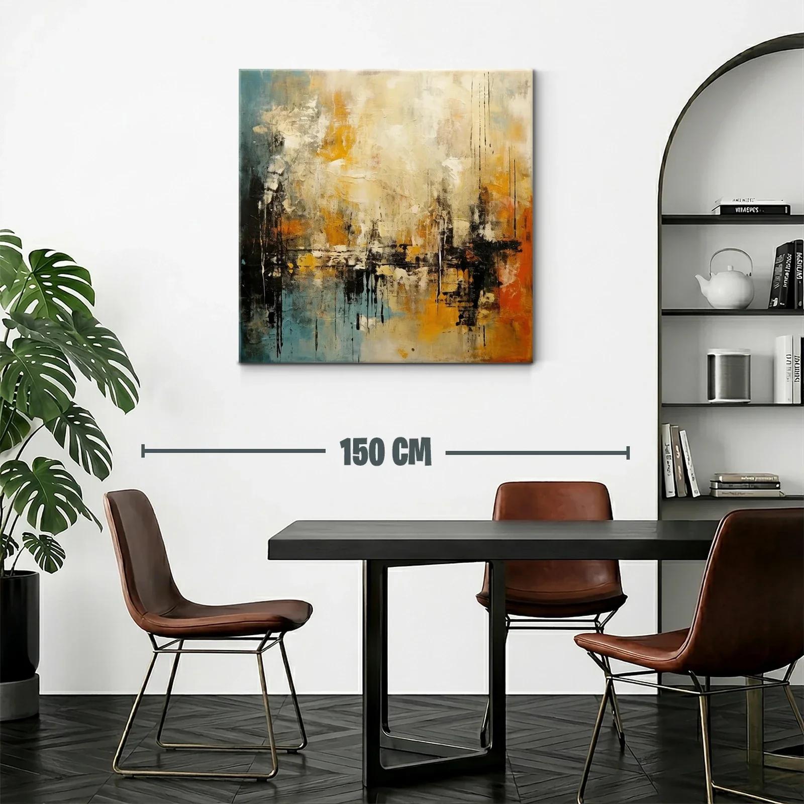 Composición Abstracta en Tonos Cálidos y Fríos — miniatura 2