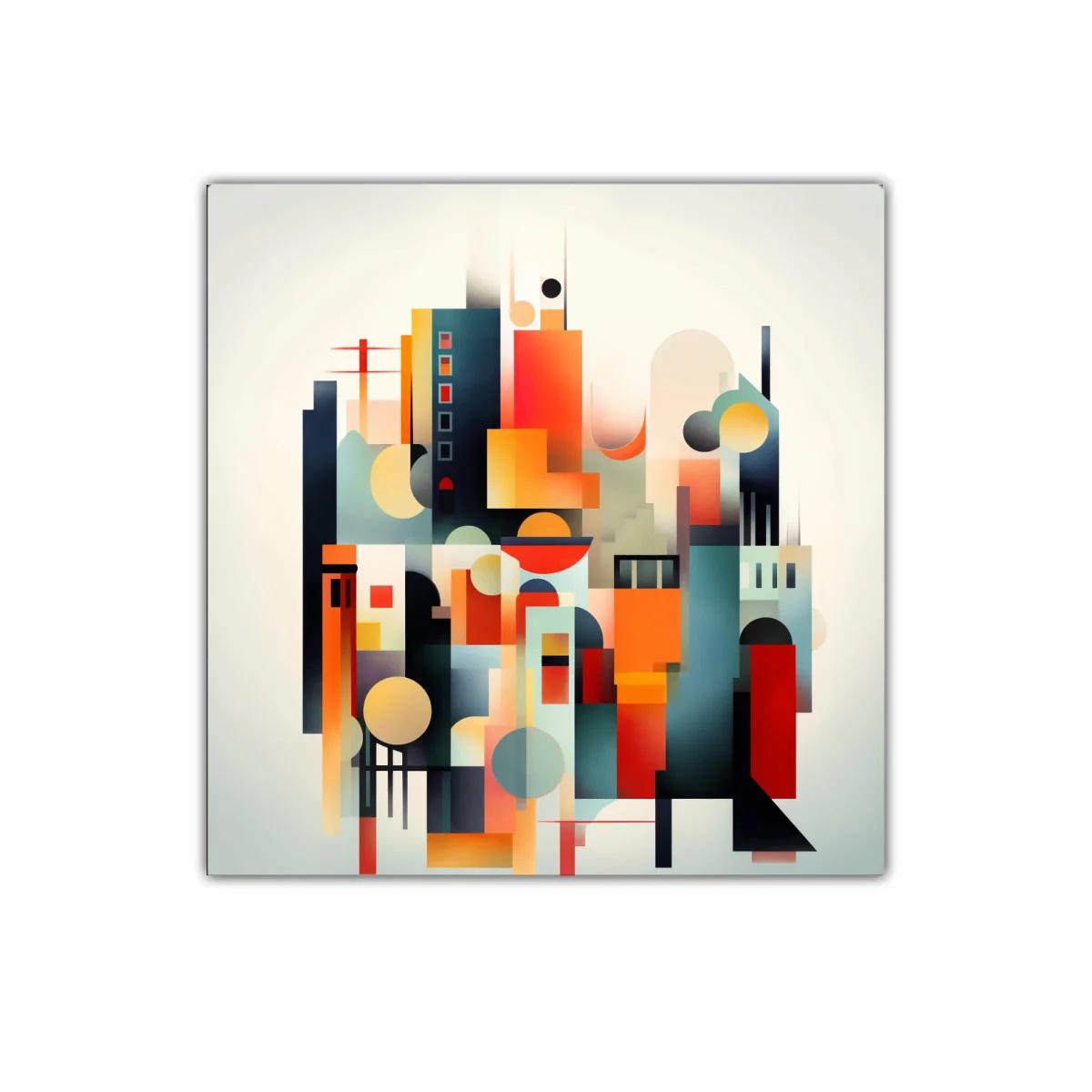 Arte abstracto con formas geométricas y colores vibrantes — imagen principal