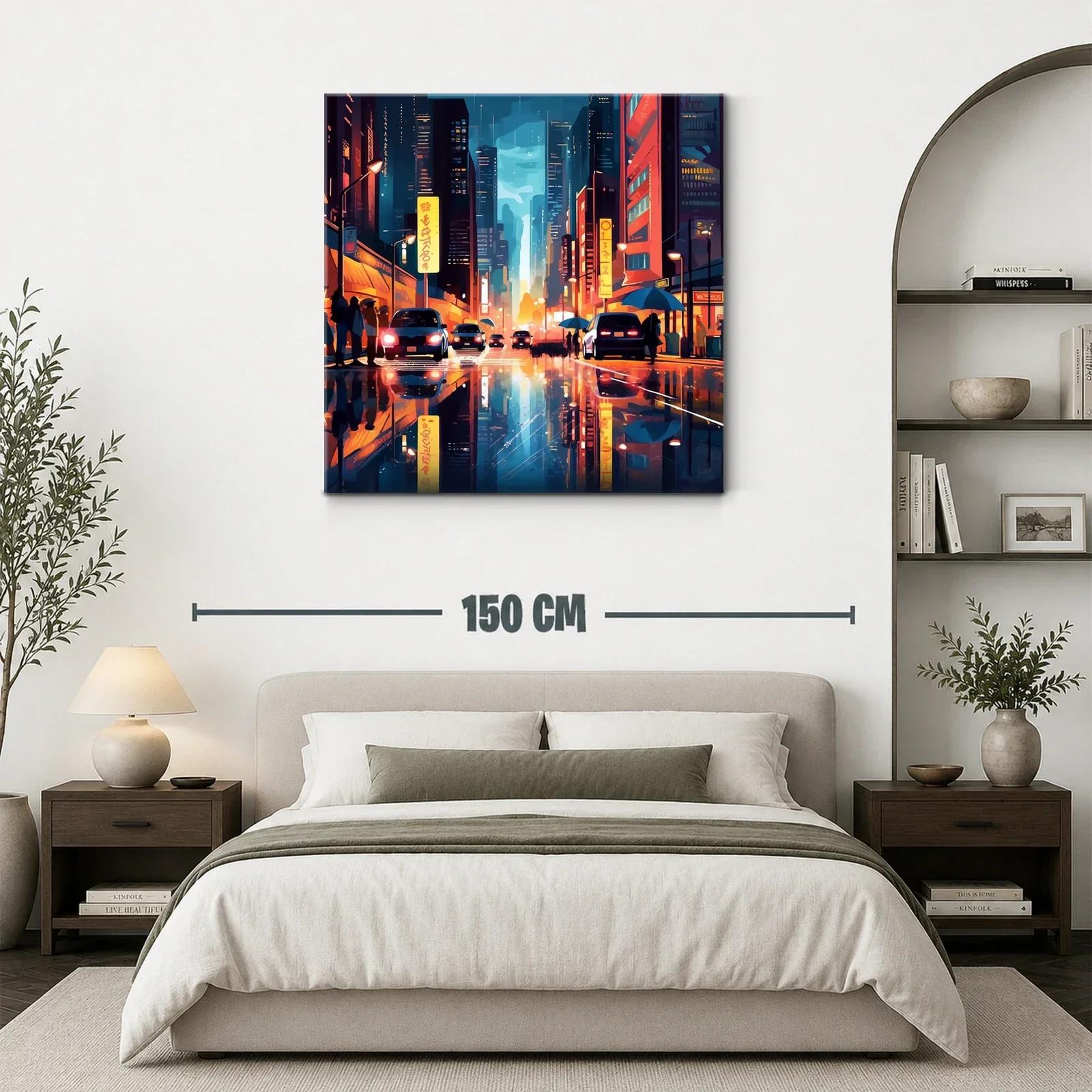 Atardecer urbano con reflejos vibrantes en la ciudad — miniatura 3