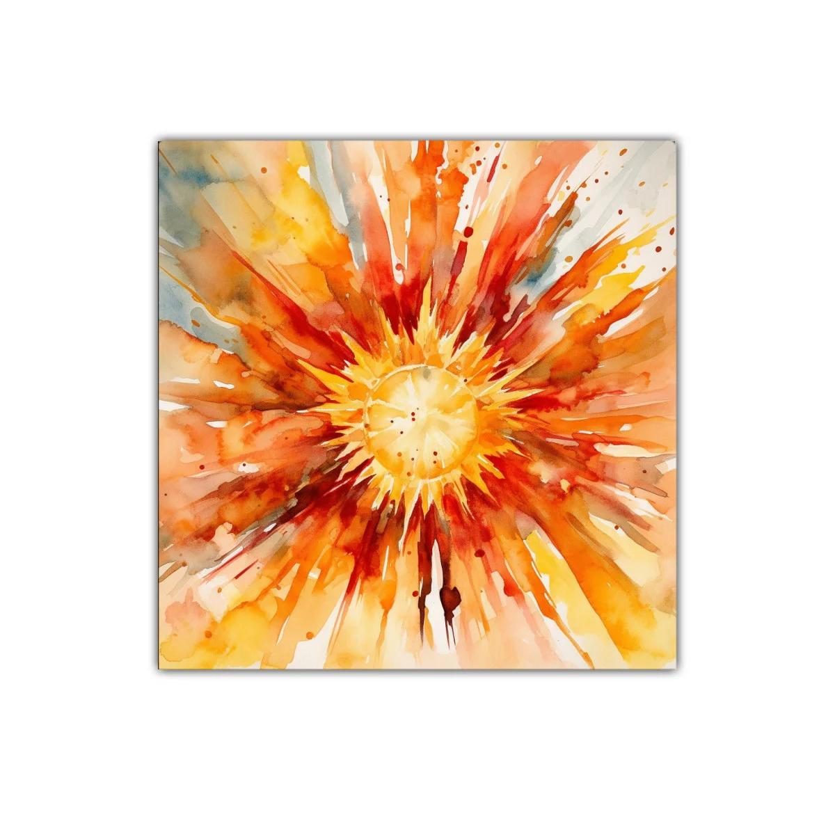 Cuadro decorativo explosión de fuego y energía vibrante — imagen principal