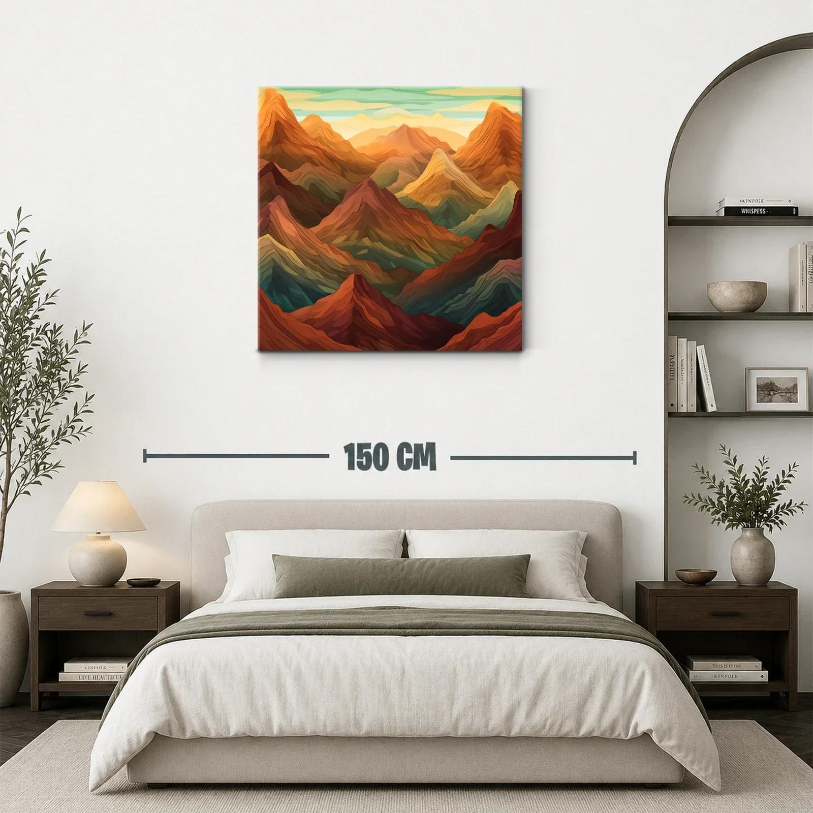 Montañas abstractas con tonos cálidos al atardecer — miniatura 3