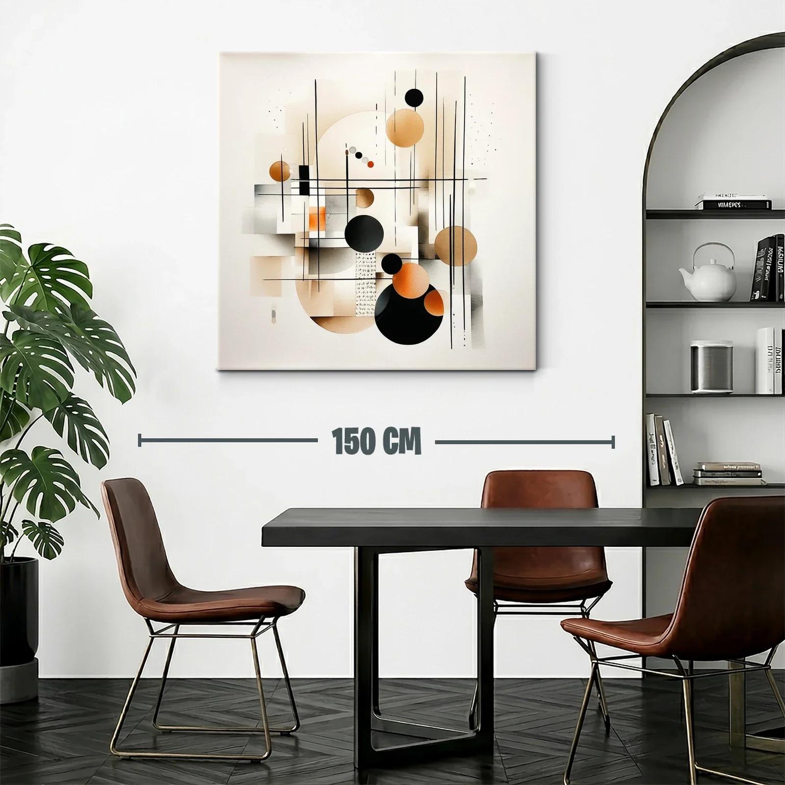Composición abstracta con círculos y líneas geométricas — miniatura 2