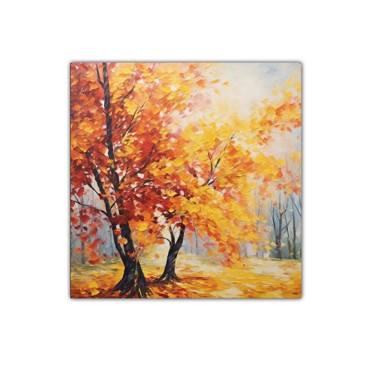 Árboles de otoño con vibrantes hojas anaranjadas y amarillas — imagen principal