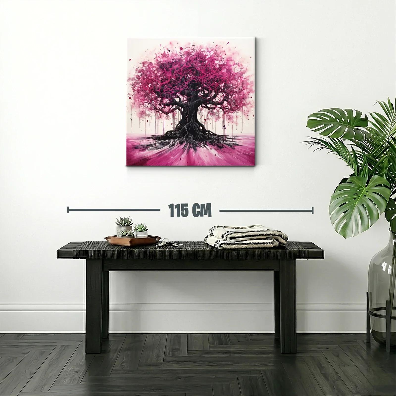 Árbol vibrante con ramas entrelazadas en tonos fucsia — miniatura 2