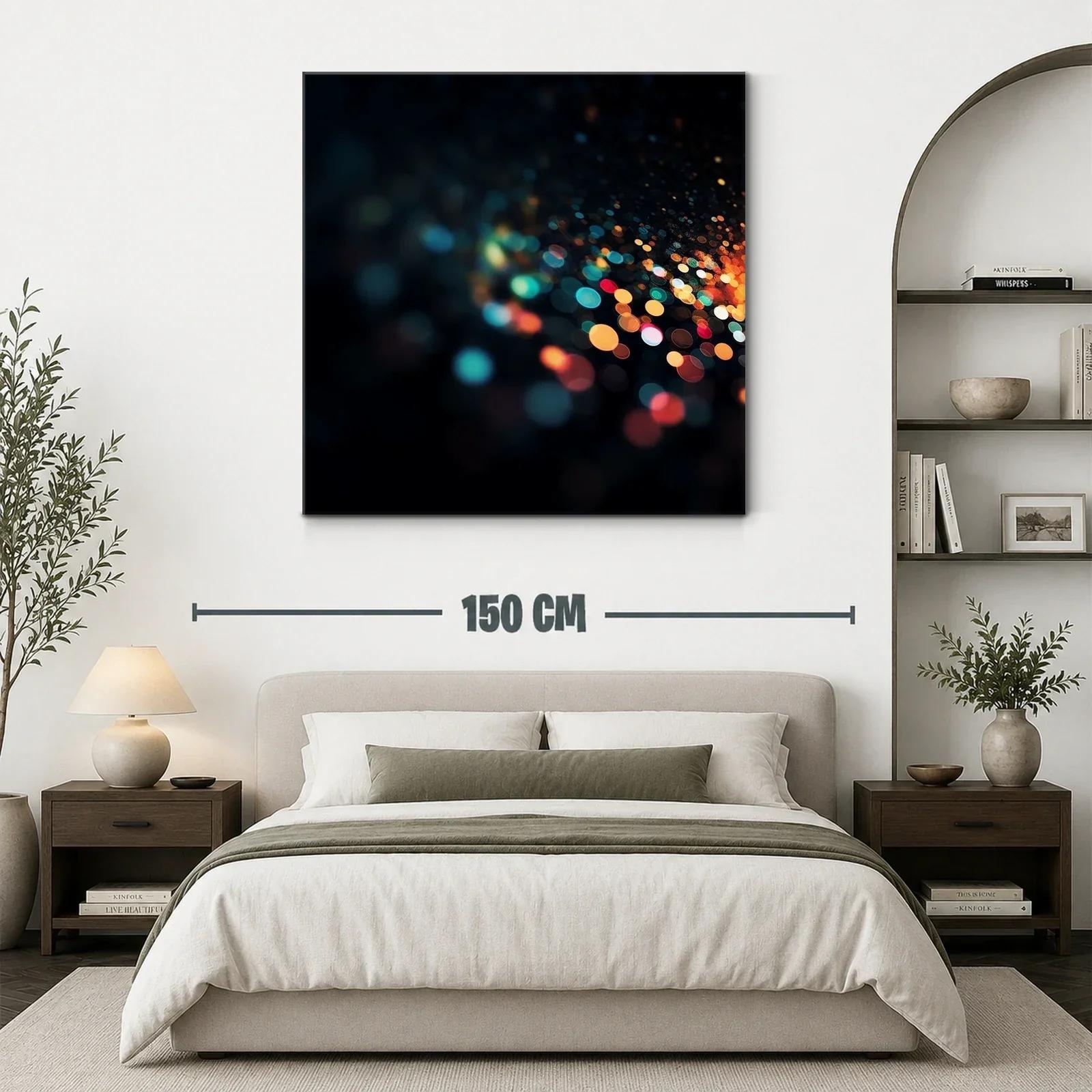 Cuadro abstracto con luces difusas en tonos brillantes — miniatura 3