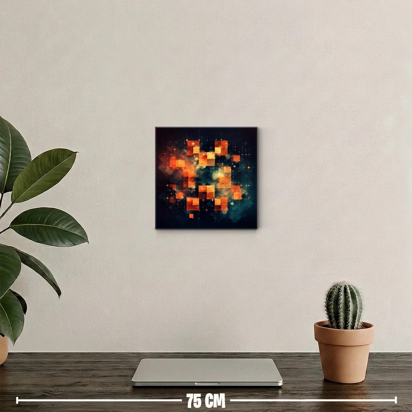 Composición Abstracta en Tonos Cálidos y Contrastantes — miniatura 2