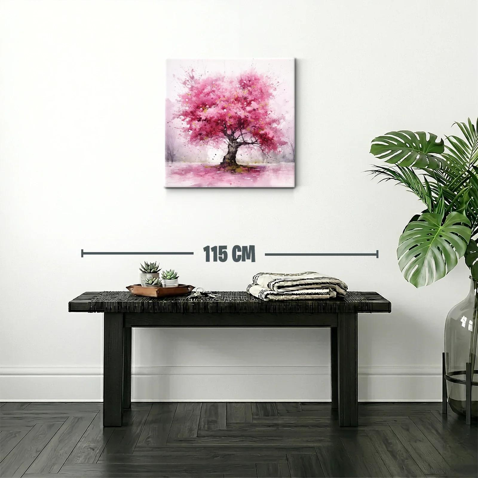 Árbol de flores rosas que llena de vida el espacio — miniatura 2