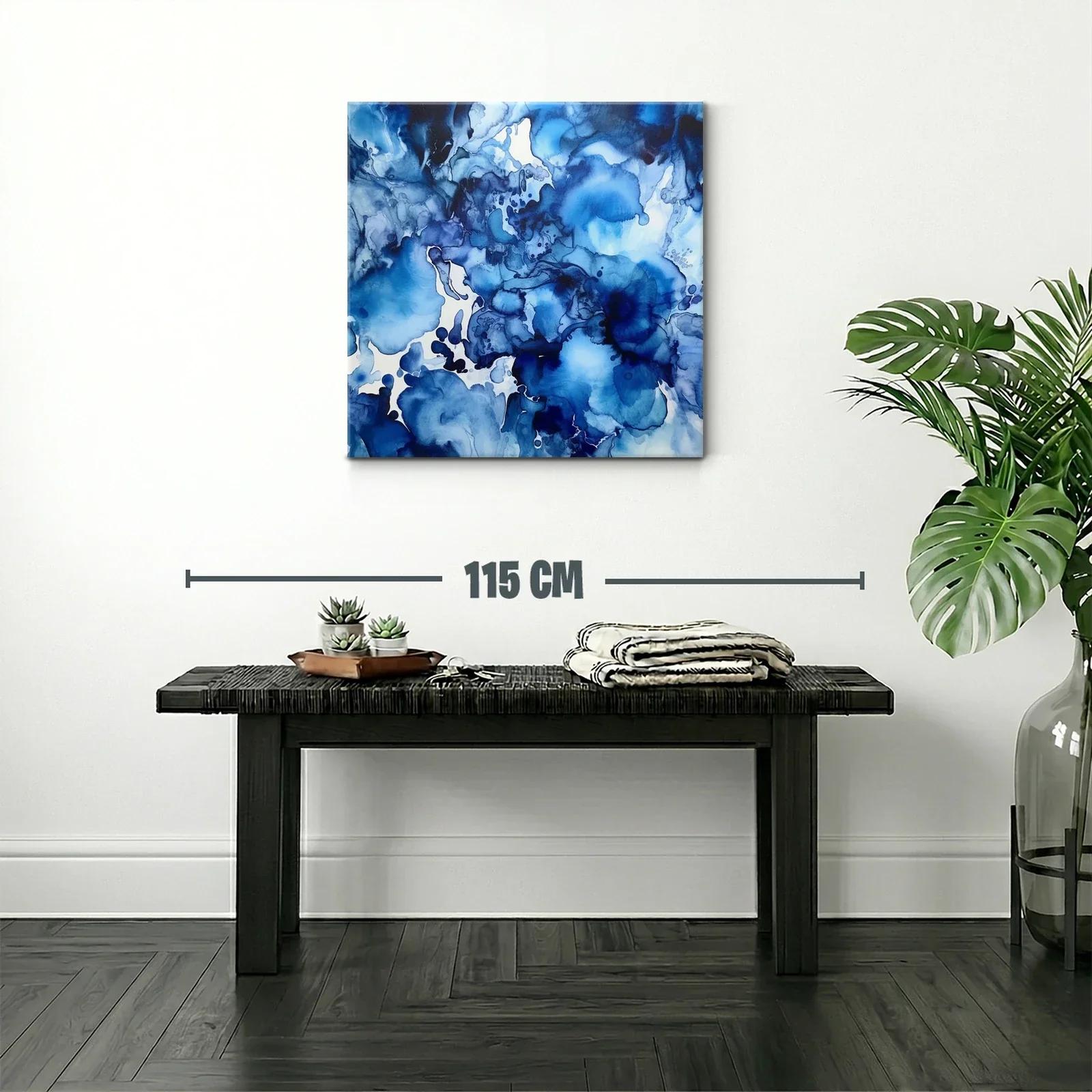 Composición abstracta en gamas de azul y blanco — miniatura 2