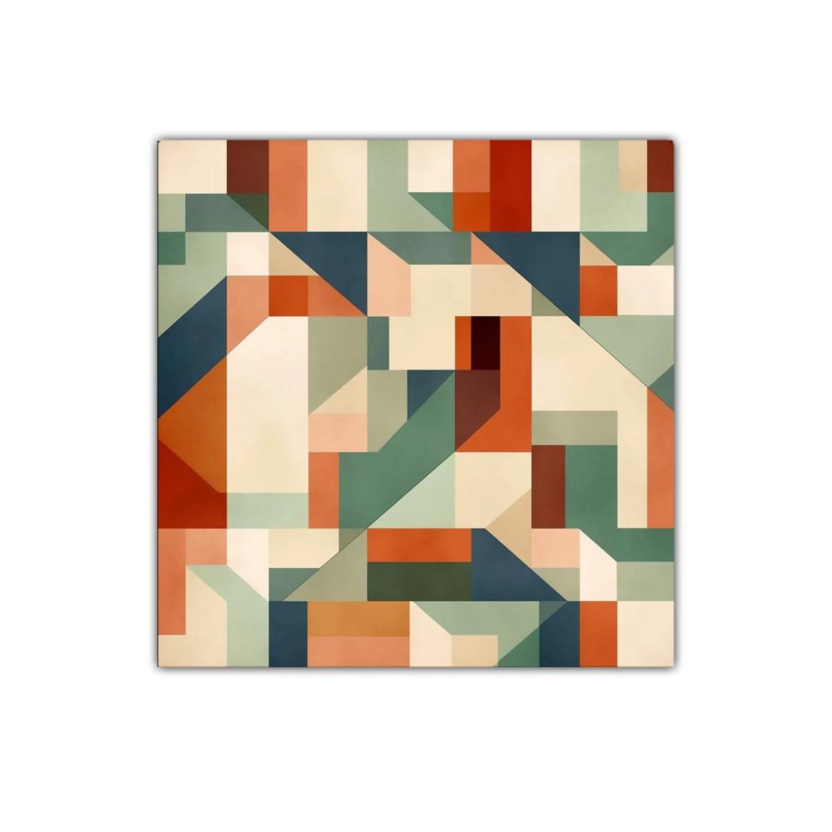 Cuadro decorativo con diseño geométrico y paleta cálida — imagen principal