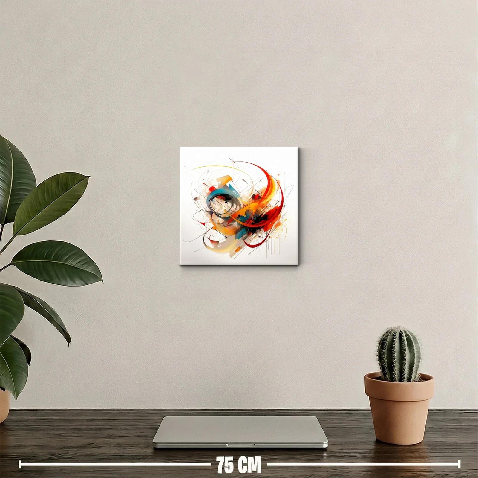 Composición abstracta con formas dinámicas y vibrantes colores — miniatura 2