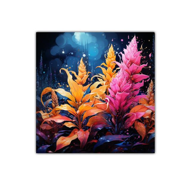 Flores vibrantes en contraste de colores intensos