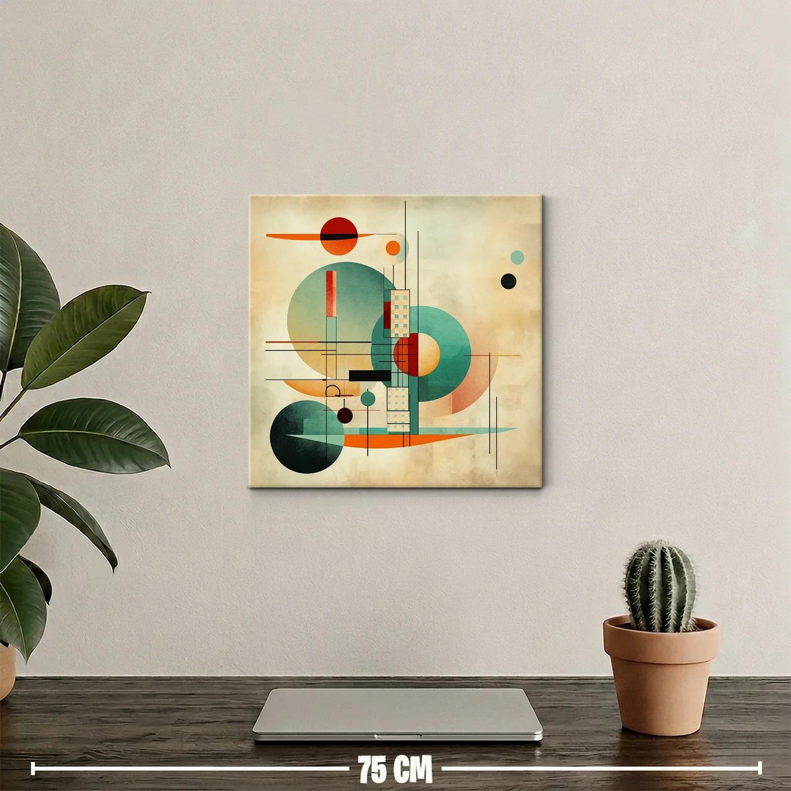 Composición abstracta con formas geométricas y tonos cálidos — miniatura 2