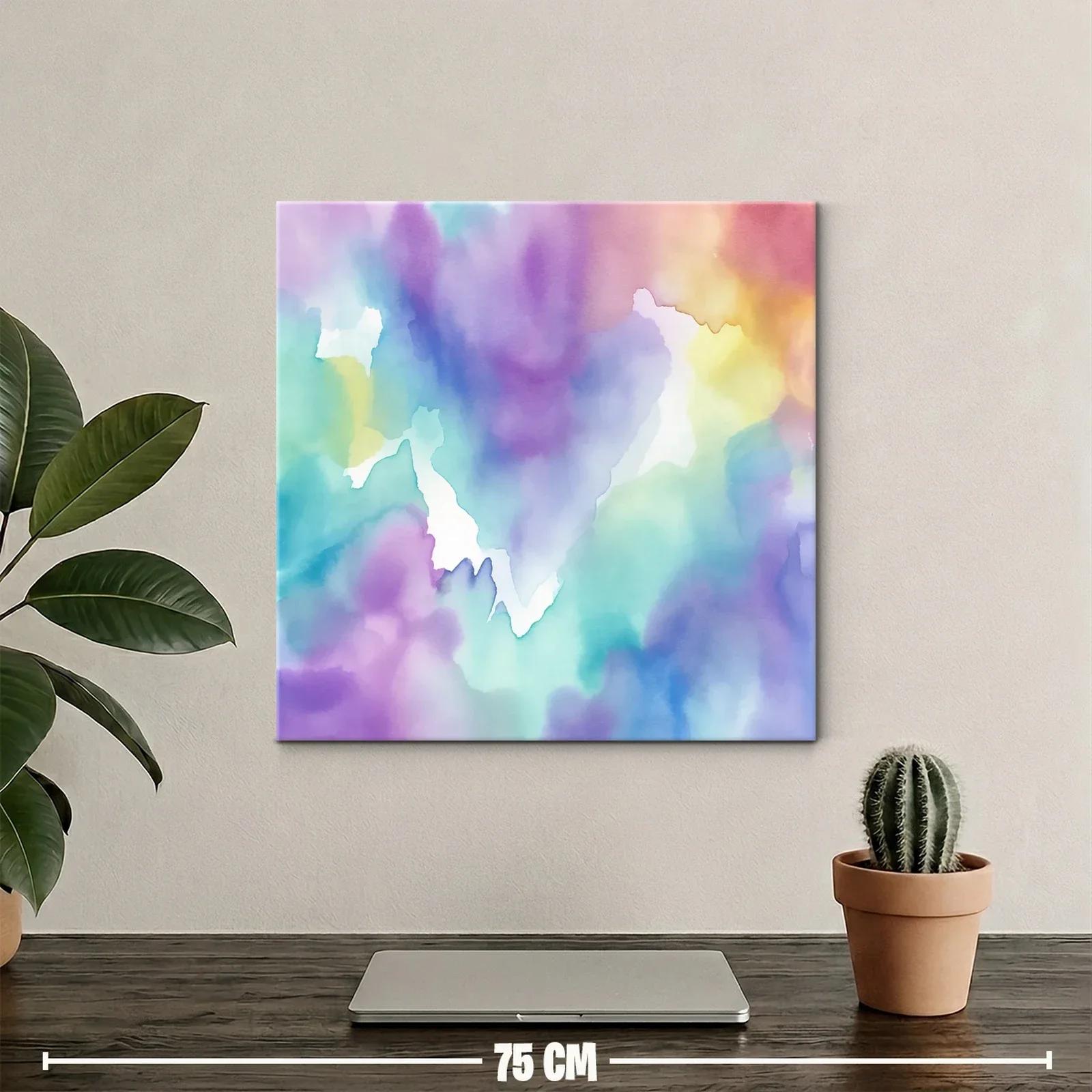Cuadro abstracto en tonos pastel para ambientes suaves — miniatura 2