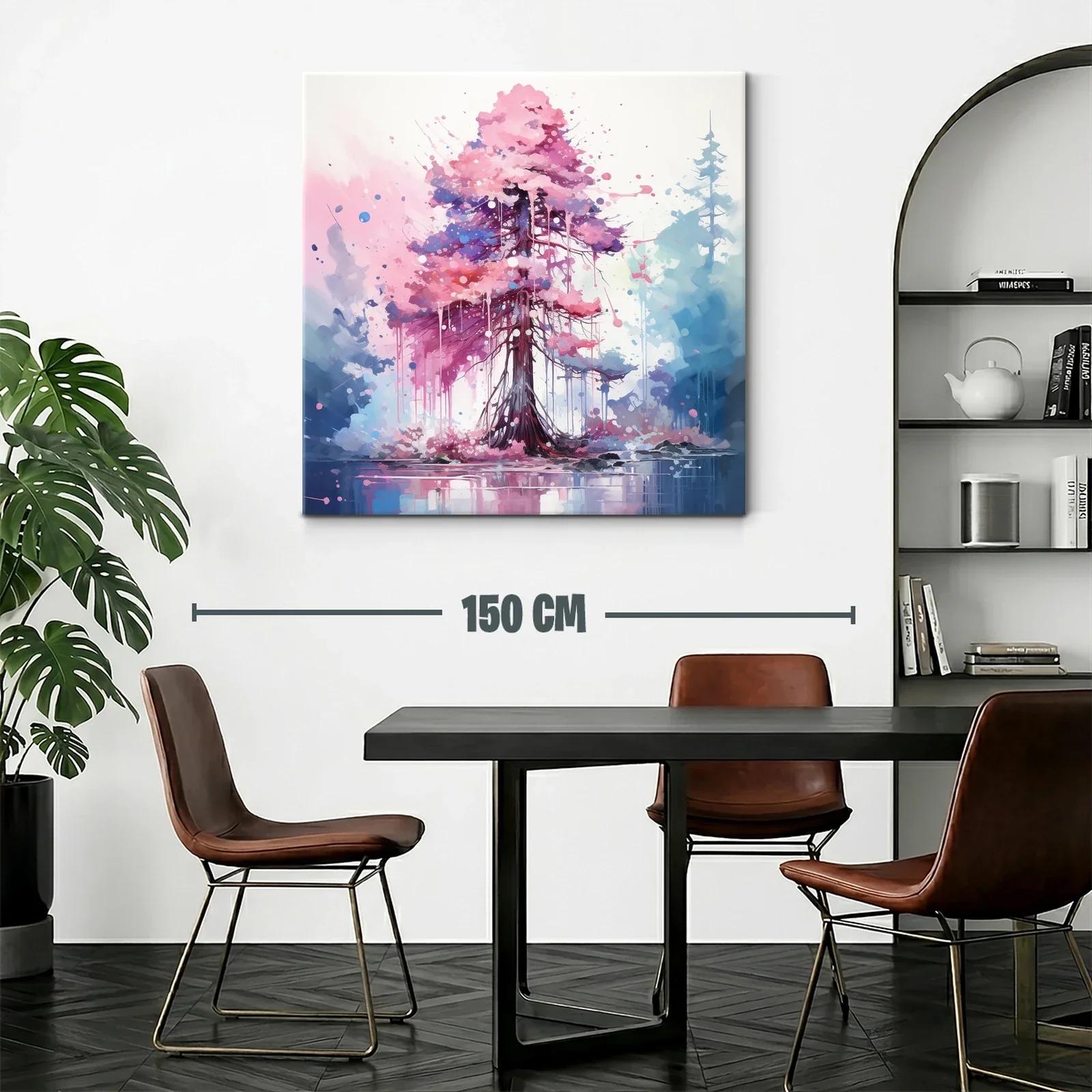 Árbol mágico con tonos rosas y azules vibrantes — miniatura 2