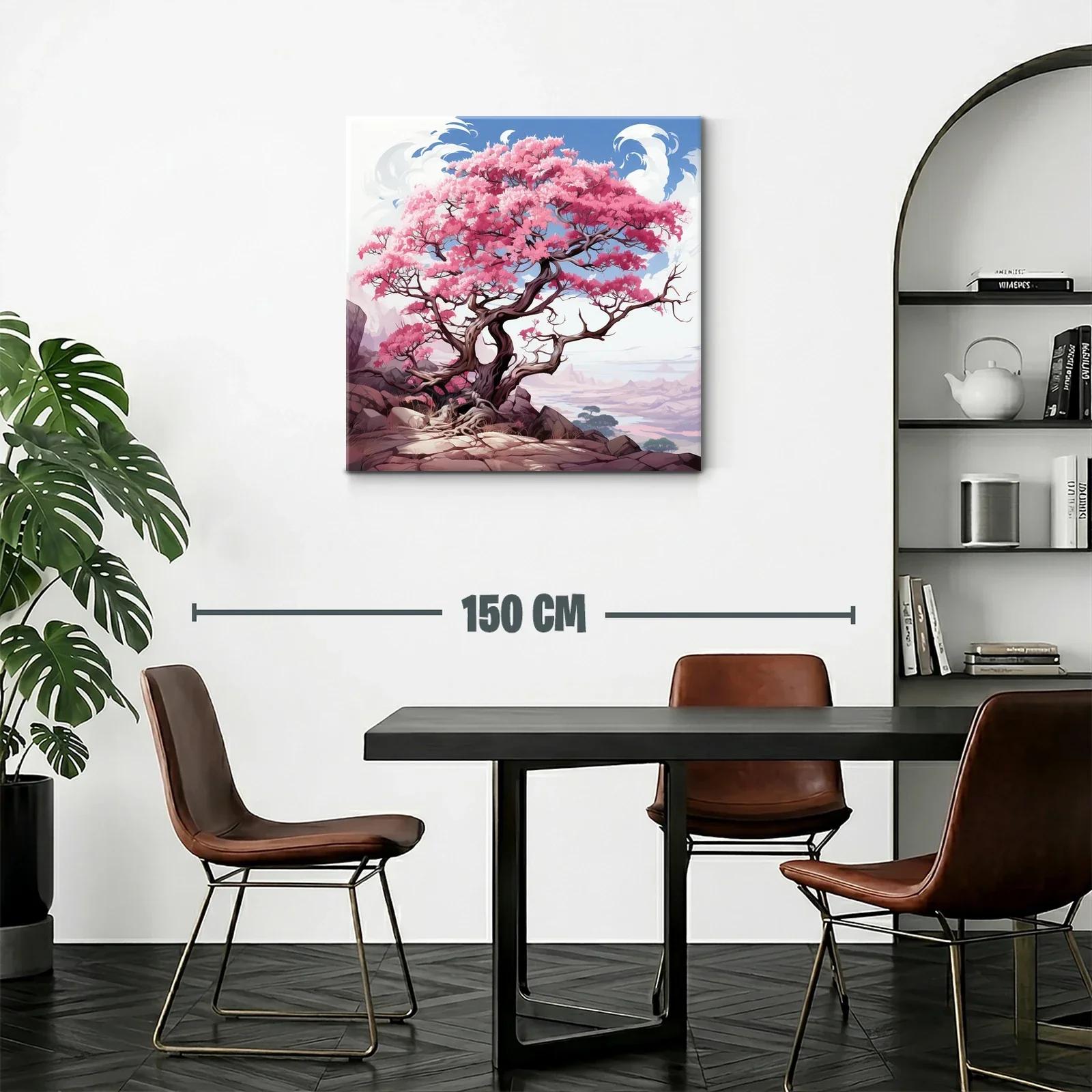 Impresionante árbol de flores rosas en paisaje sereno — miniatura 2