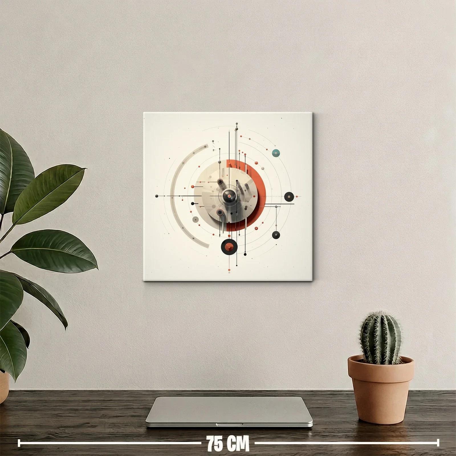 Composición geométrica con formas circulares y lineales — miniatura 2