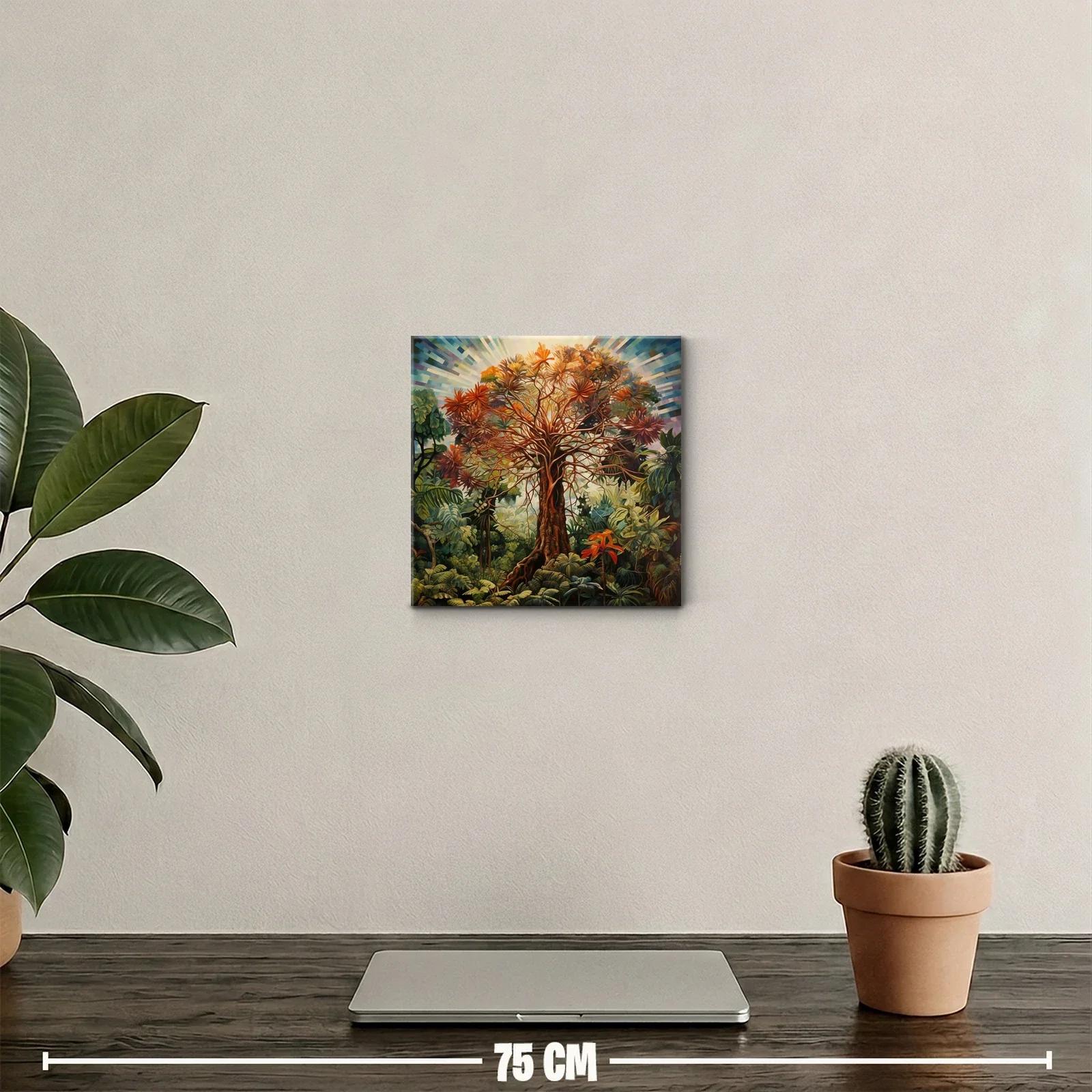 Árbol radiante en vibrante paisaje natural tropical — miniatura 2