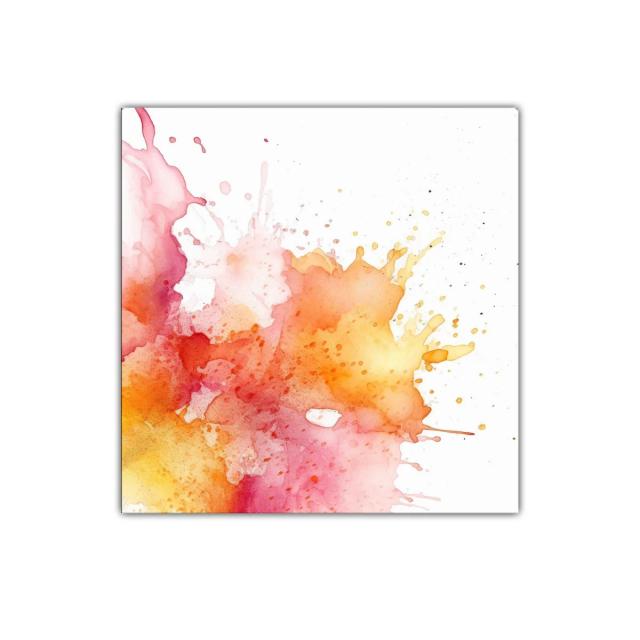 Composición vibrante con salpicaduras en tonos cálidos