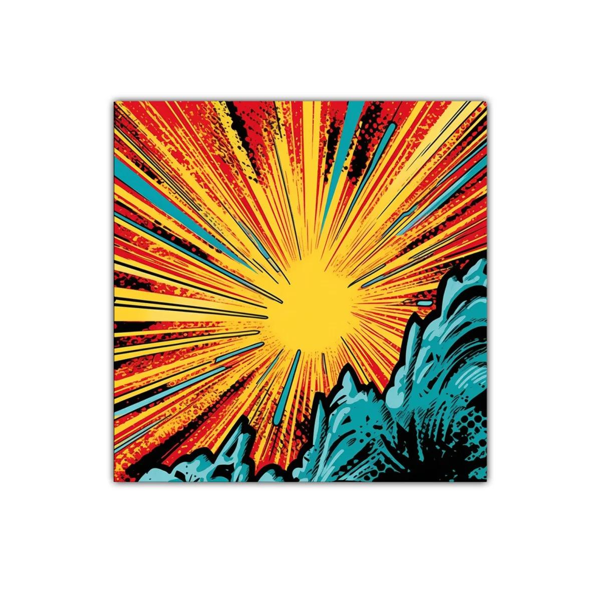 Estallido vibrante con explosión de color y energía intensa
