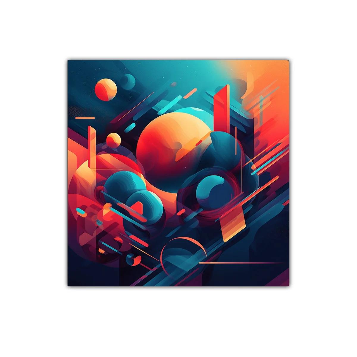 Composición vibrante con formas geométricas y contrastes intensos — imagen principal