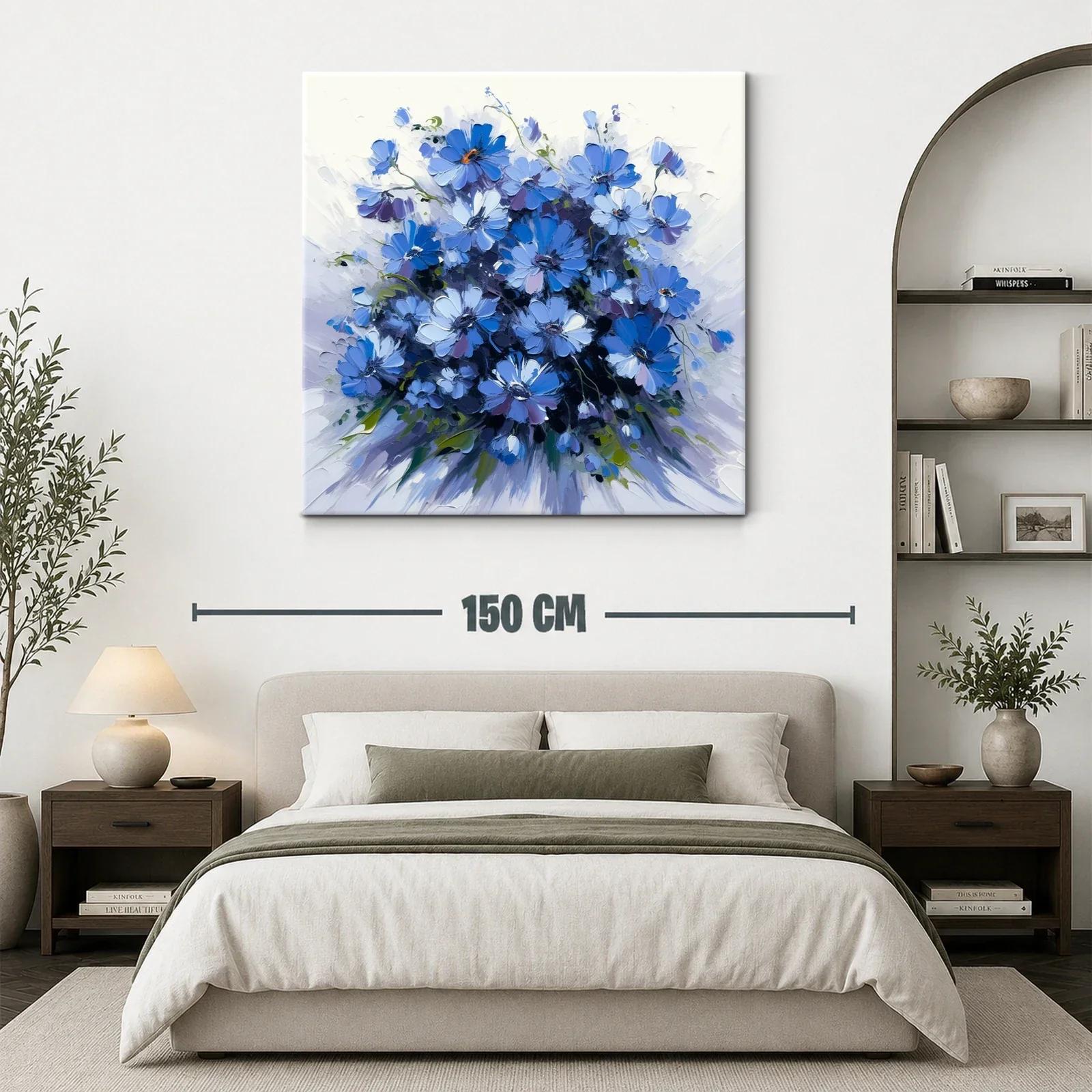 Bouquet de flores en tonos azules y lilas vibrantes — miniatura 3
