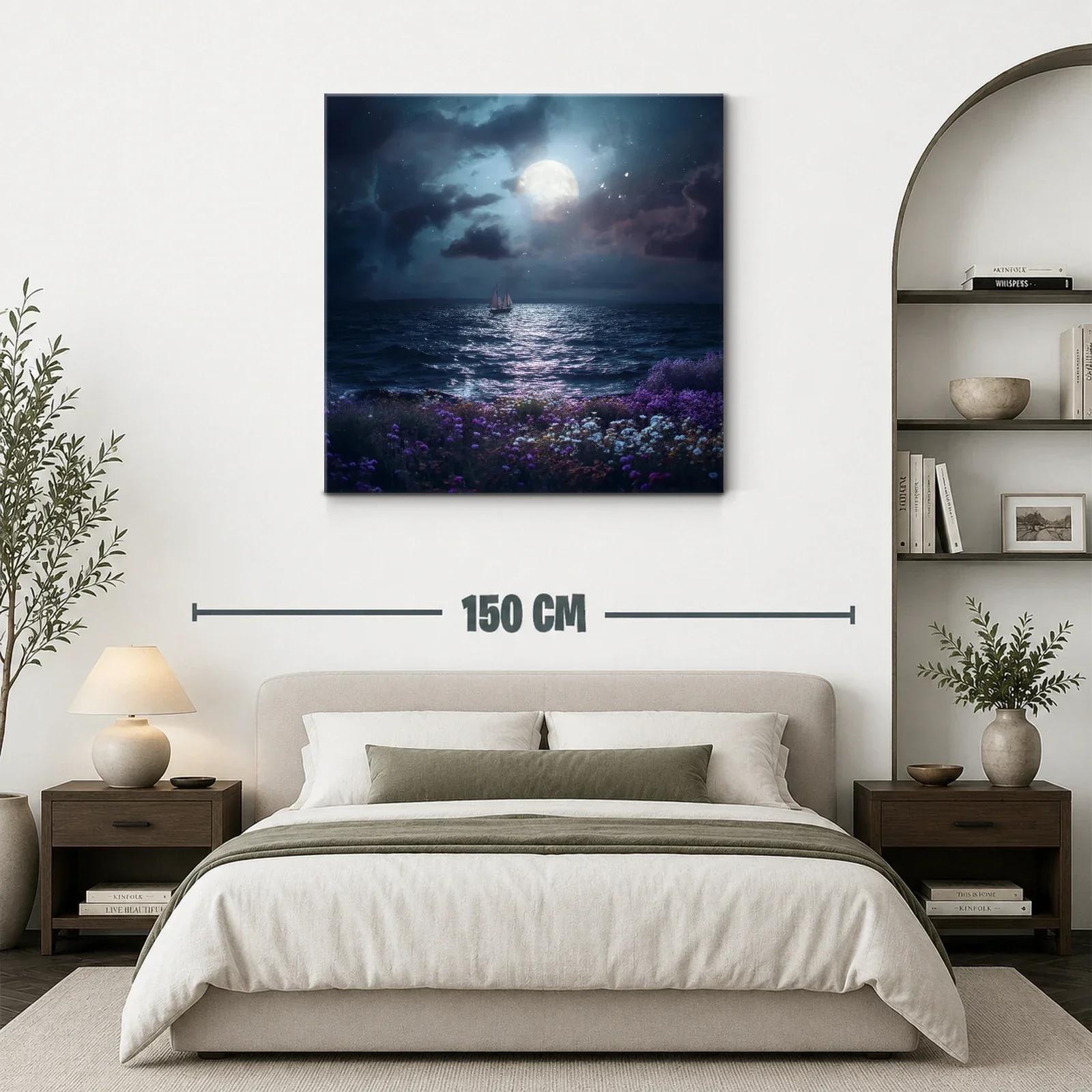 Navegando bajo la luna en calma nocturna — miniatura 3