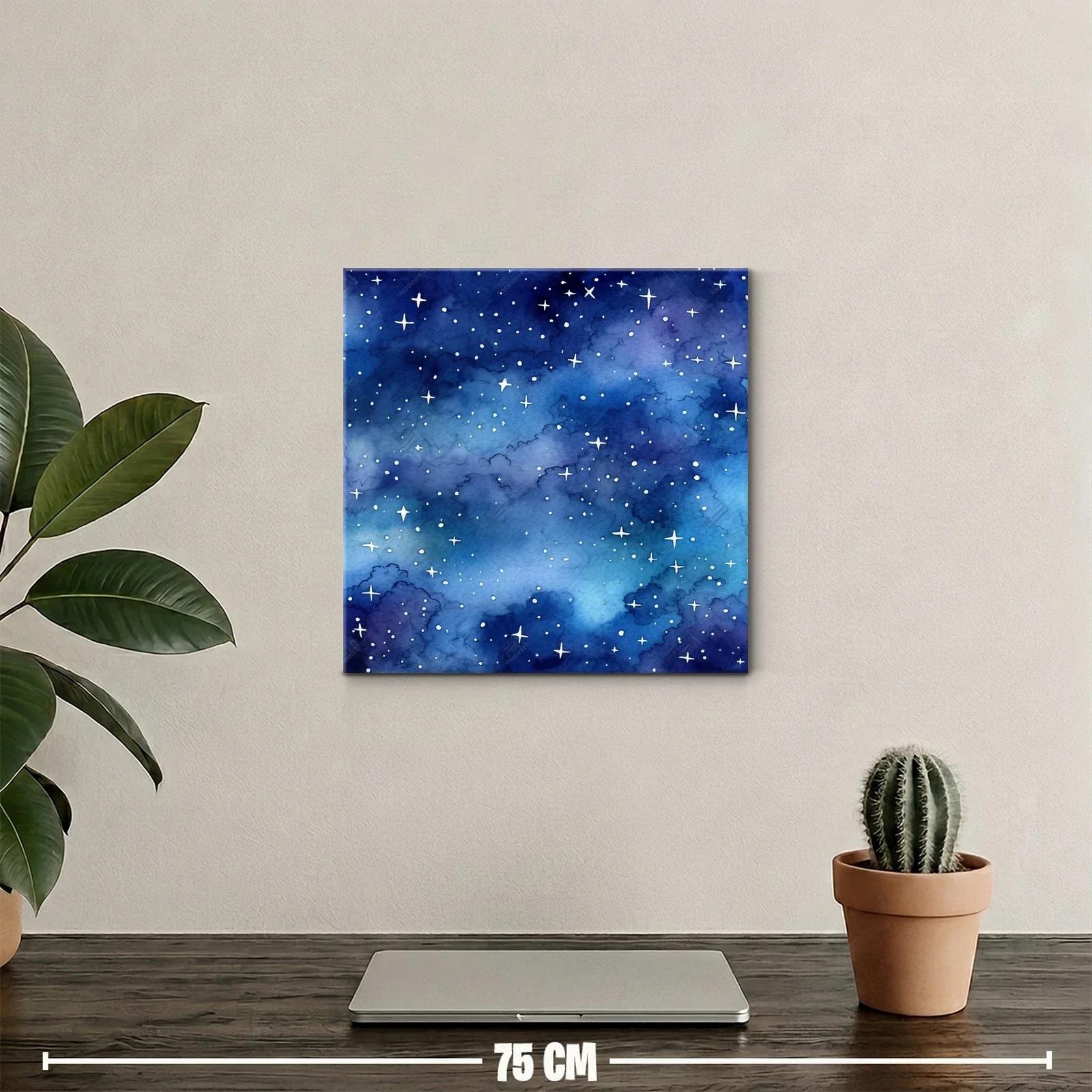 Cuadro con un cielo estrellado en tonos azul profundo — miniatura 2