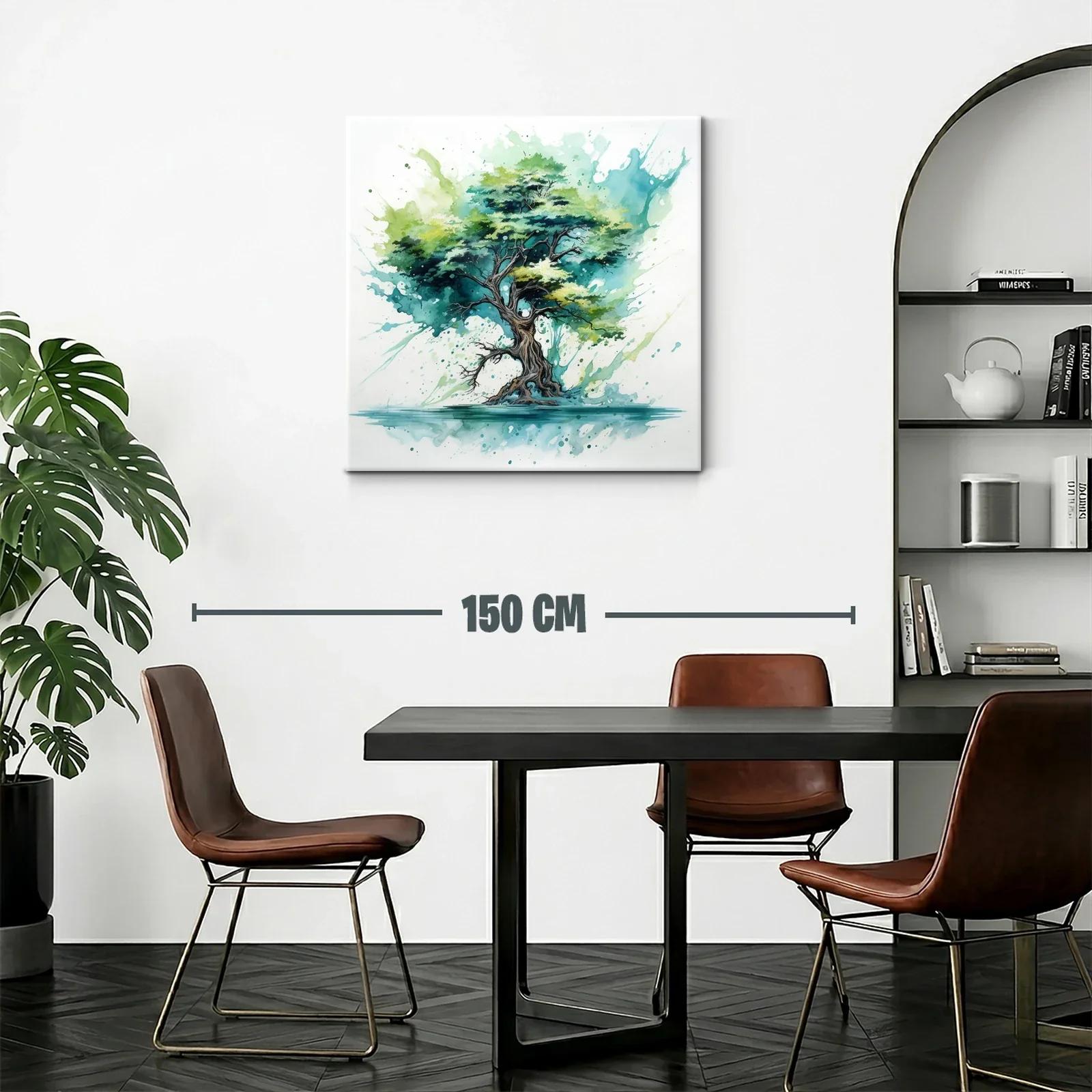 Árbol vibrante con tonos verdes y azules — miniatura 2